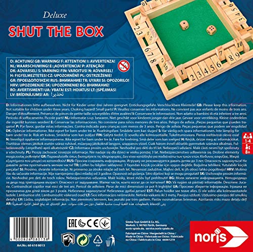 Noris 606108013 Deluxe Shut The Box - Das Beliebte Würfelspiel Aus Holz Für 1 Bis 4 Spieler Ab 8 Jahren - Image 11