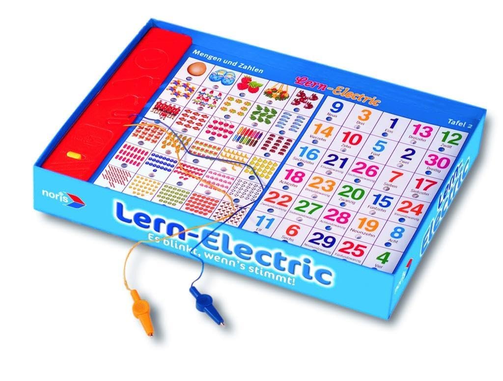 noris Lern Electric Lernspiel – Zuordnungsspiel mit Lichtsignal bei richtiger Antwort, 12 Bildtafeln, Batterie betrieben – pädagogisches Spielzeug Kinder ab 6 Jahren - Image 4