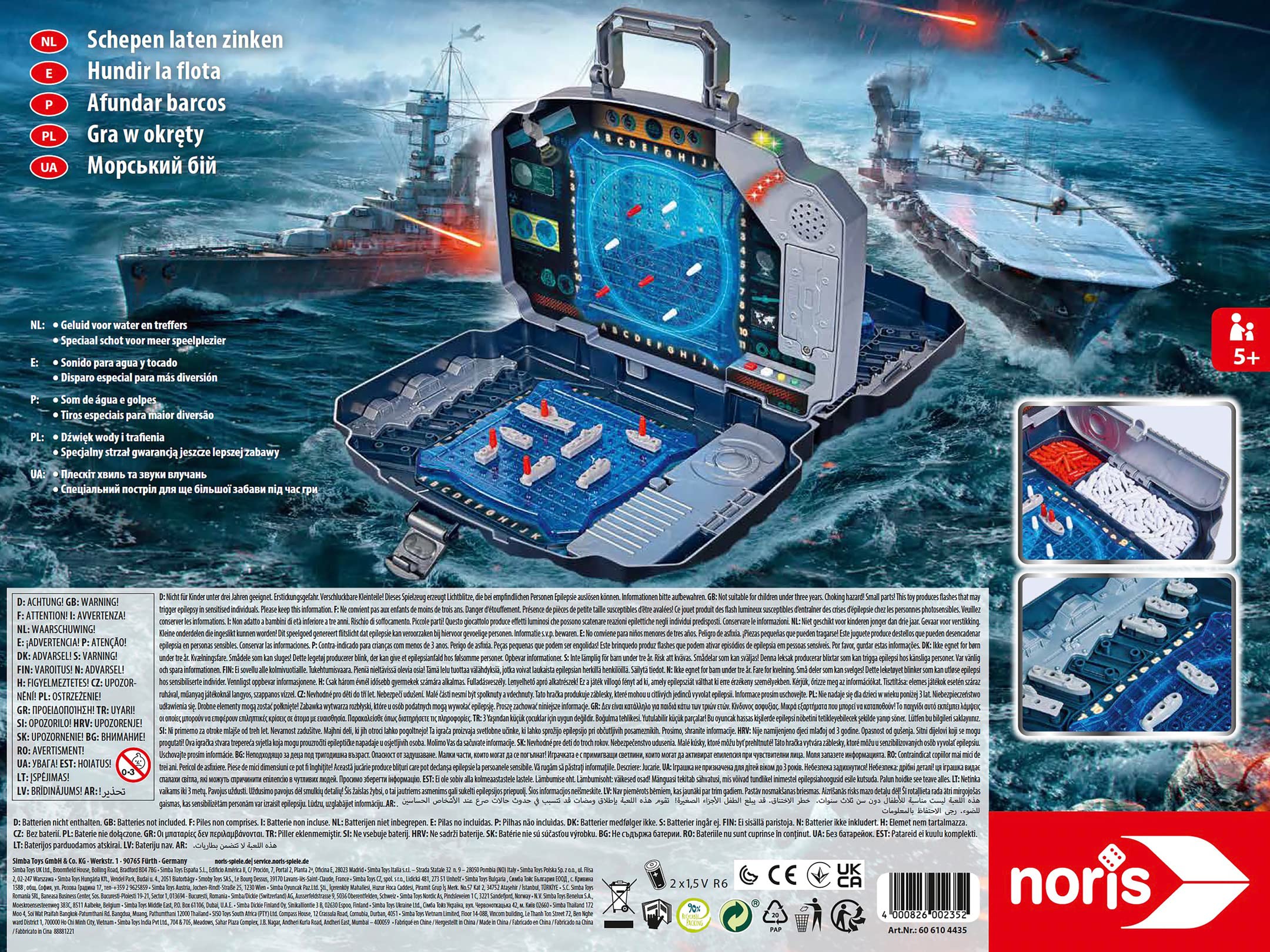 noris - Schiffe Versenken Light & Sound - Aktionsspiel für Die ganze Familie - Spielzeug ab 5 Jahre - Image 7