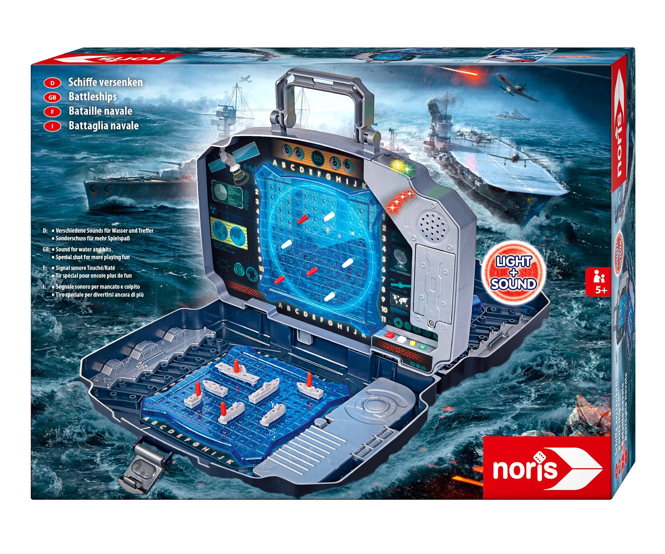 noris - Schiffe Versenken Light & Sound - Aktionsspiel für Die ganze Familie - Spielzeug ab 5 Jahre - Image 8