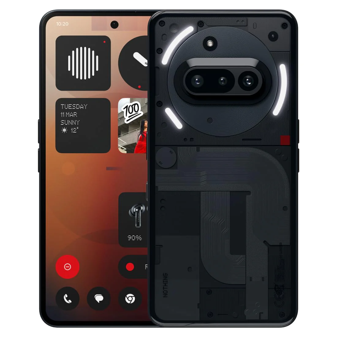 Nothing Phone (3a) 256 GB - Handy mit Essential Space, 50-MP-Hauptkamera, 32-MP-Frontkamera, 30-facher Ultra-Zoom, 12 GB RAM, Langer Akkulaufzeit und 6,77 Zoll Flexibles FHD+ AMOLED-Display - Weiß - Image 5