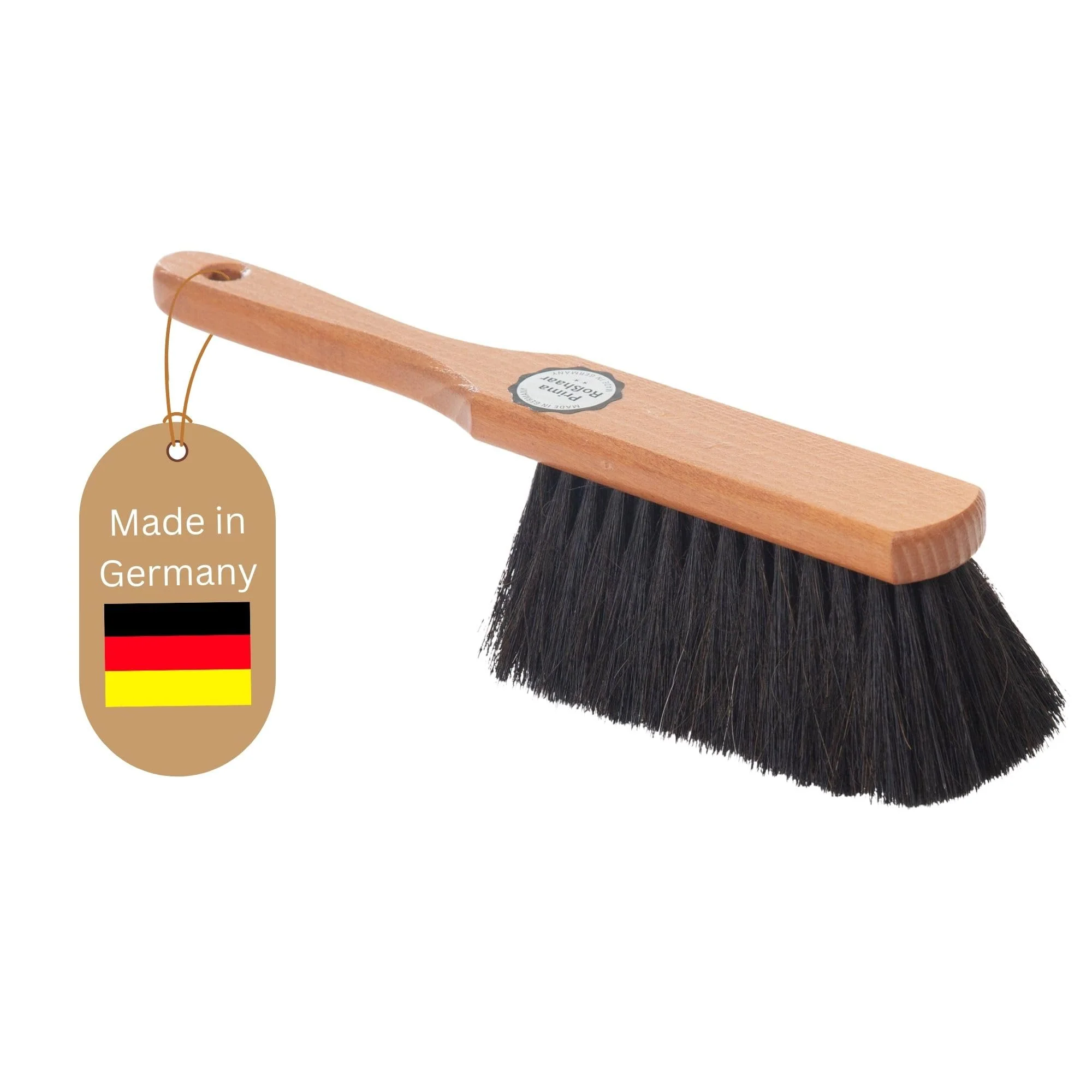Novaliv Handfeger ROSSHAAR Mischung Besen weiche Borsten - Schrankbesen Gemischtes Rosshaar Handfeger Auto Besenbürste - Idealer Schneebesen Auto Rosshaarbesen Mix Naturborsten Hand Brush Handkehrer - Image 5