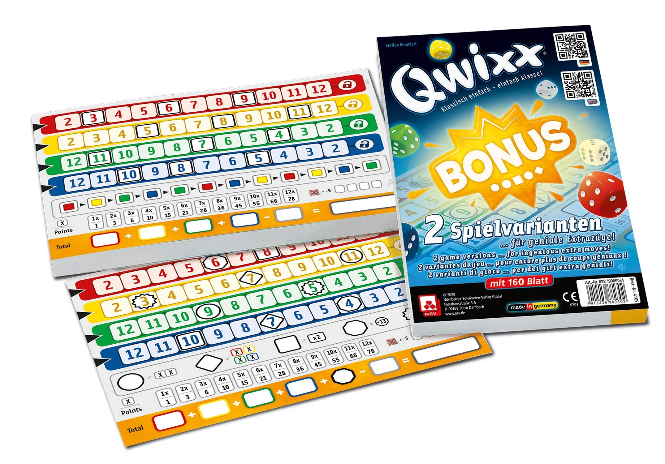NSV - 4105 - QWIXX - Bonus - International - Zusatzblöcke 2er Set - Würfelspiel - Image 6