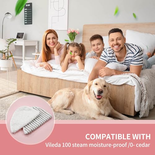 Nuangoo 10 Stück für Vileda Dampfreiniger Ersatzbezug Mikrofaser Set,Kompatibel mit dem Dampfreiniger für Vileda Steam Plus,Wiederverwendbar zur Bodenreinigung - Image 3