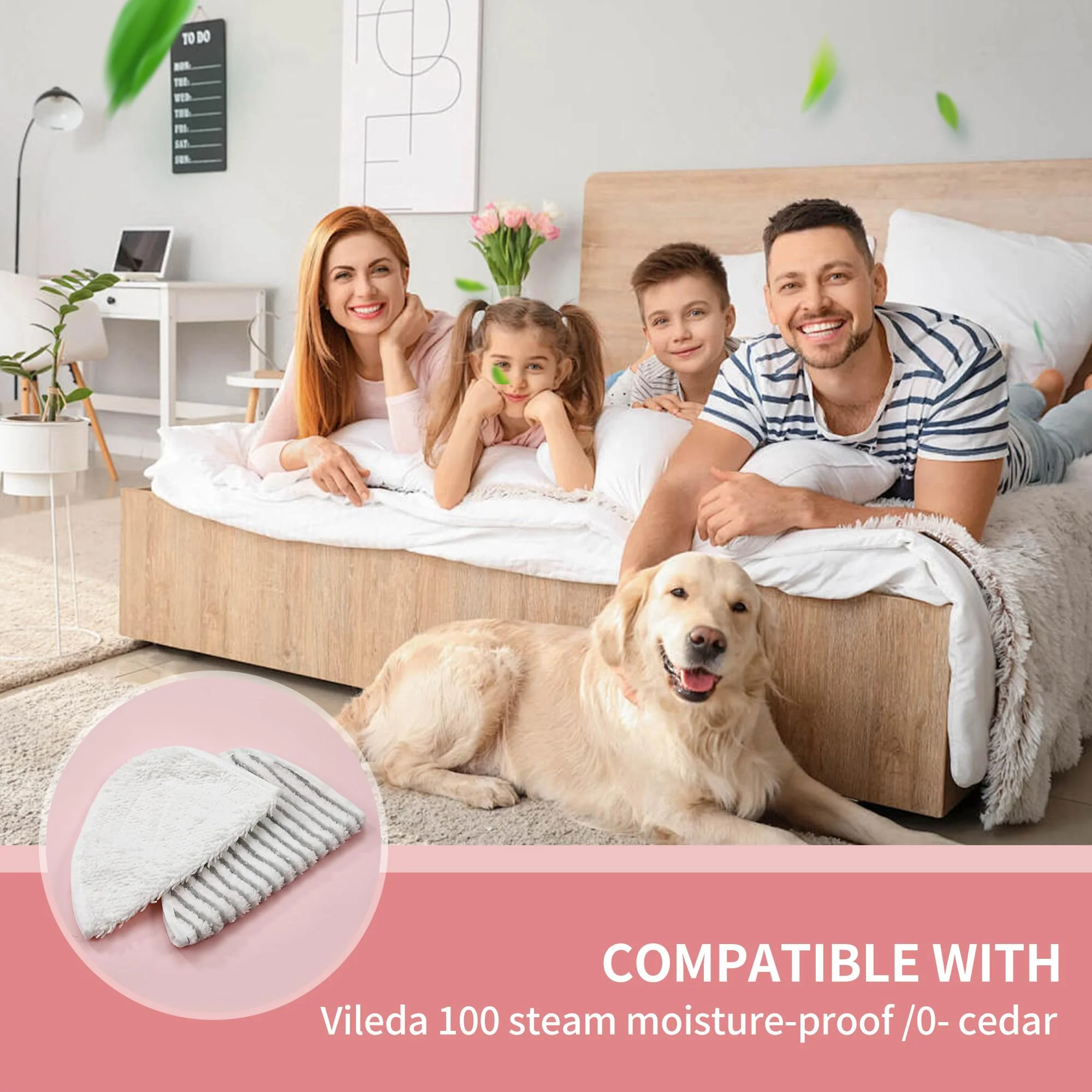 Nuangoo 10 Stück für Vileda Dampfreiniger Ersatzbezug Mikrofaser Set,Kompatibel mit dem Dampfreiniger für Vileda Steam Plus,Wiederverwendbar zur Bodenreinigung - Image 8