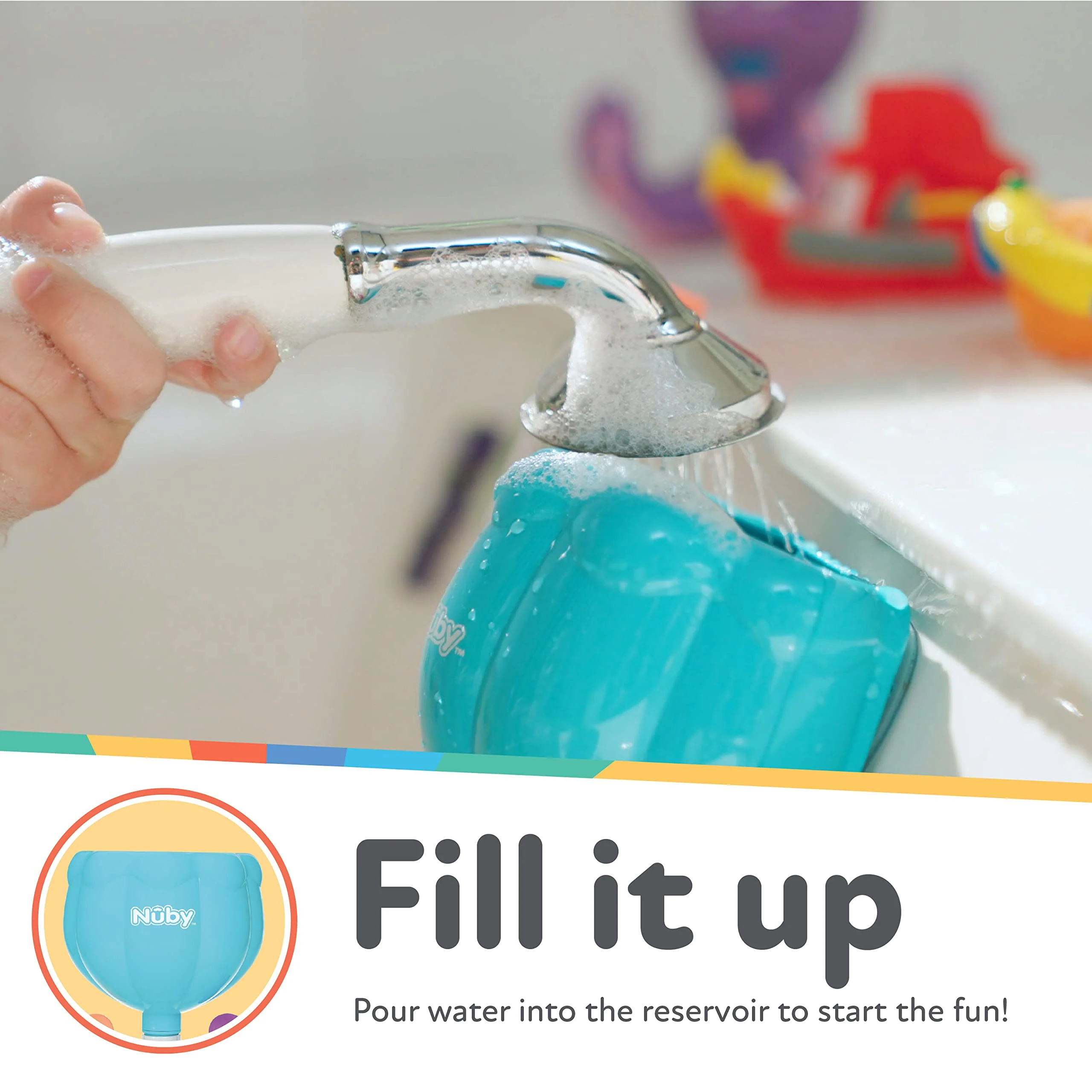 Nuby Wacky Waterworks – Bade-Spielzeug mit Saugnapf | Kognitives Wachstum für Kinder | Interaktives Wasserspielzeug | Spaßig und lehrreich | Ab 3 Jahren - Image 10