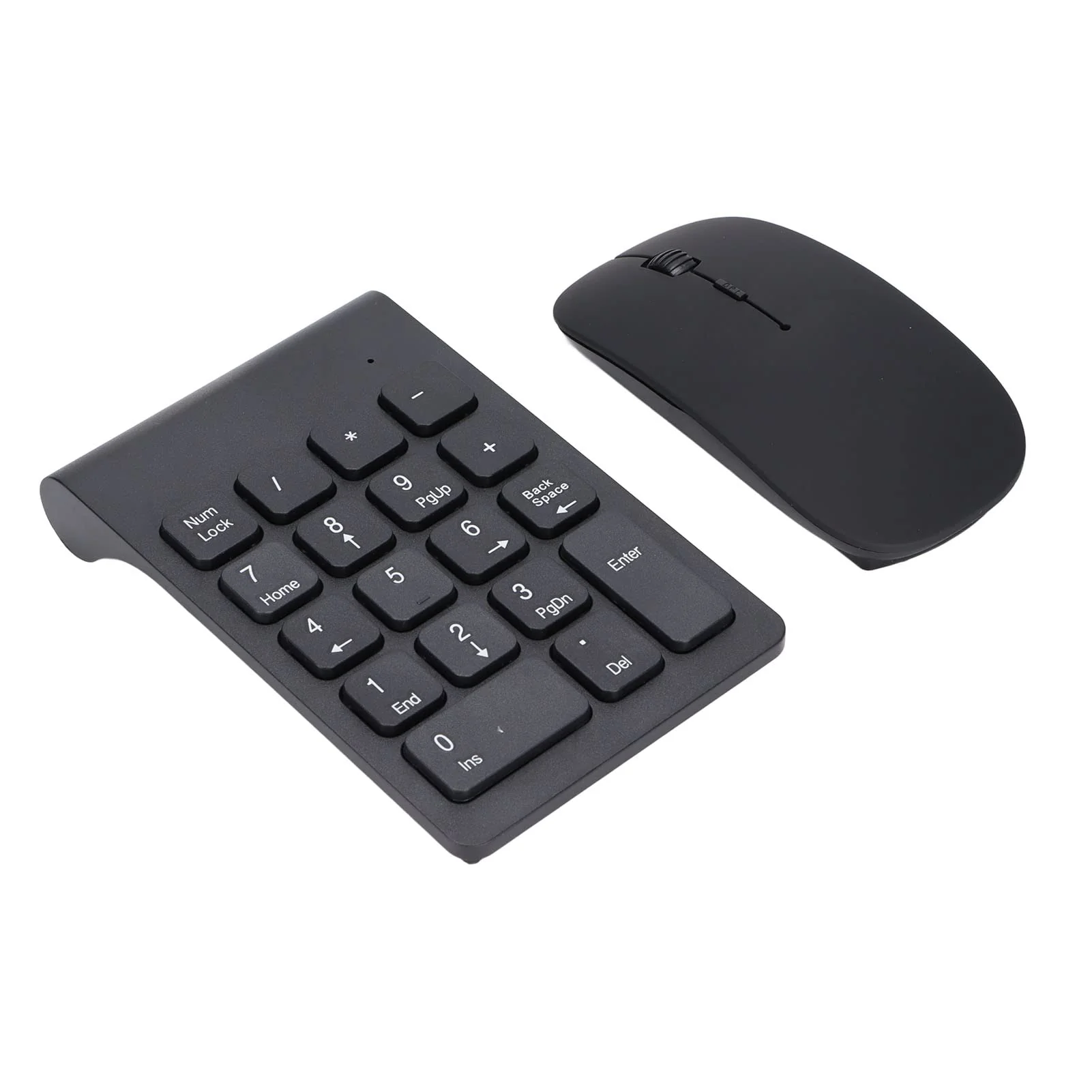 Nummernblock-Maus-Kombination mit 2,4-GHz-Wireless-Technologie, Effizientes Arbeiten für 8, Kleine Größe für Vista, Langlebiges Schwarzes ABS-USB-Tastenfeld mit 18 Tasten