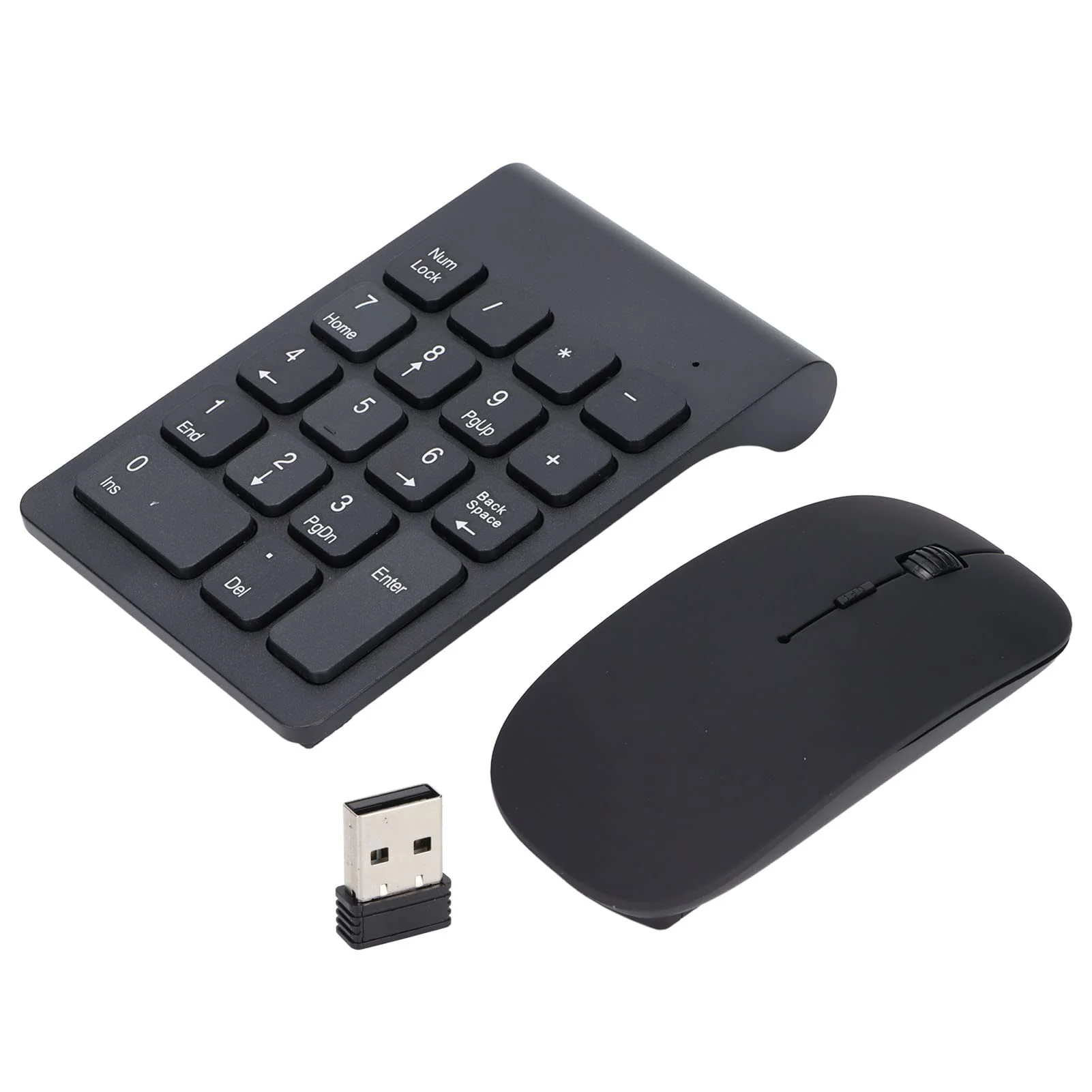 Nummernblock-Maus-Kombination mit 2,4-GHz-Wireless-Technologie, Effizientes Arbeiten für 8, Kleine Größe für Vista, Langlebiges Schwarzes ABS-USB-Tastenfeld mit 18 Tasten - Image 6