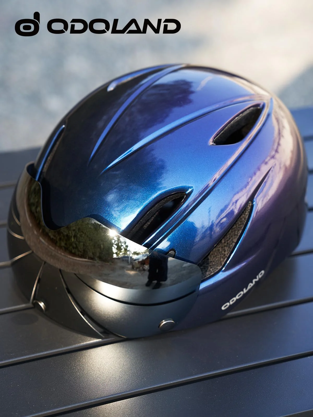 Odoland Fahrradhelm mit Magnetische Visier und Sportbrille, Abnehmbarer Schutzbrille Fahrradhelm, Cityhelm Urban Rennradhelm für Erwachsenen Herren Damen - Image 5