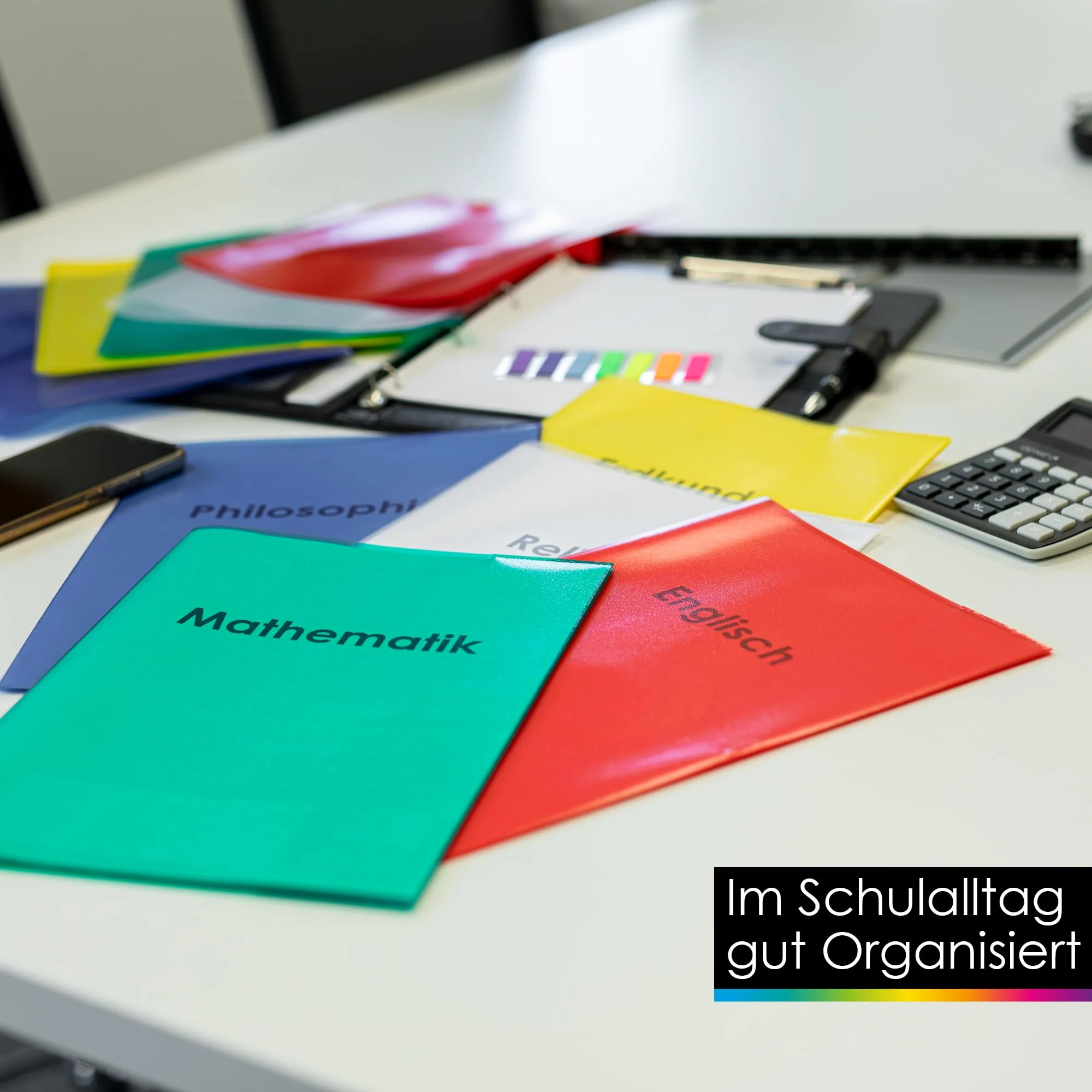 OfficeTree 25x Hefthüllen A4 Bunt - Heftumschläge A4 Bunt - Umschläge Heft - Heftschoner - Heftumschlag - Hefthülle - Umschläge für Schulhefte - Dokumentenecht - Image 5