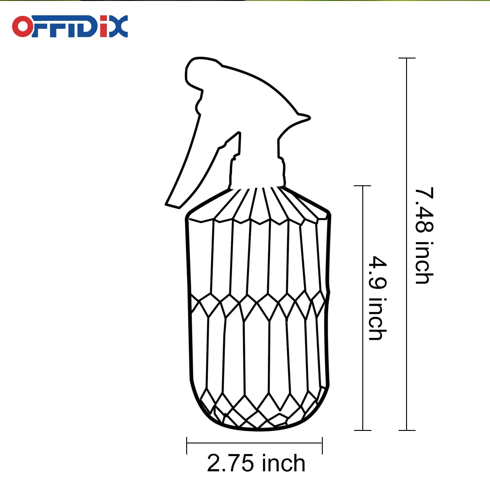 OFFIDIX Pflanzennebel, Handdruck-Sprühflasche mit feiner Nebel, 0,43 l, Glas-Sprühflasche mit verstellbarer Düse für Innen- und Außenbereich, Gartenarbeit oder Hausreinigung (hellgrün) - Image 6
