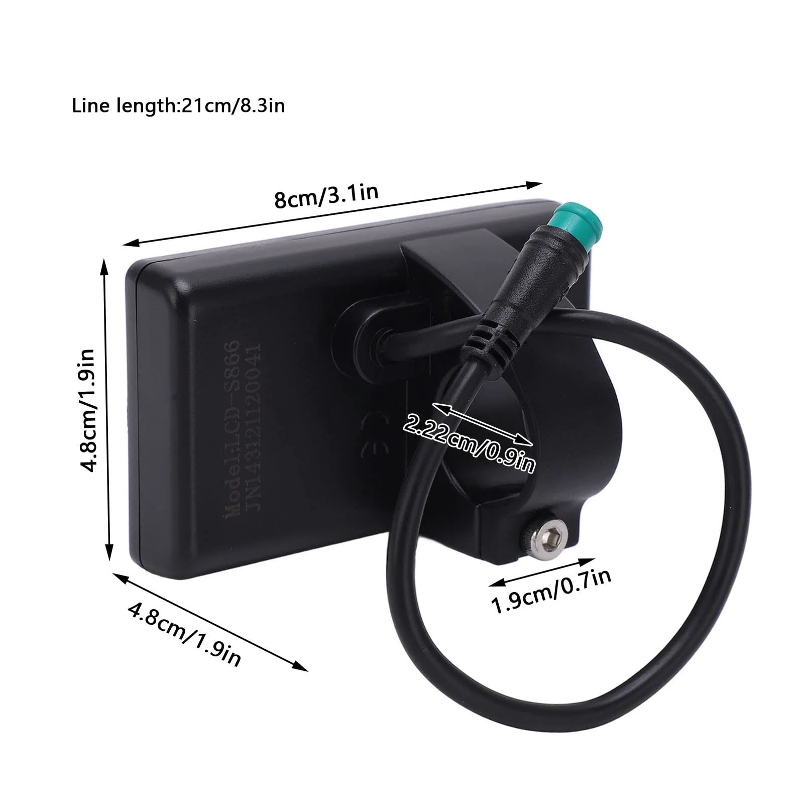 OKJHFD S866 Elektrofahrrad-LCD-Display, 24 V, 36 V, 48 V, E-Bike-Display, Messgerät, Bedienfeld, Wasserdicht, Elektrisches LCD-Display, Messgerät Für 22,2 Mm/0,9 Zoll Lenker - Image 9