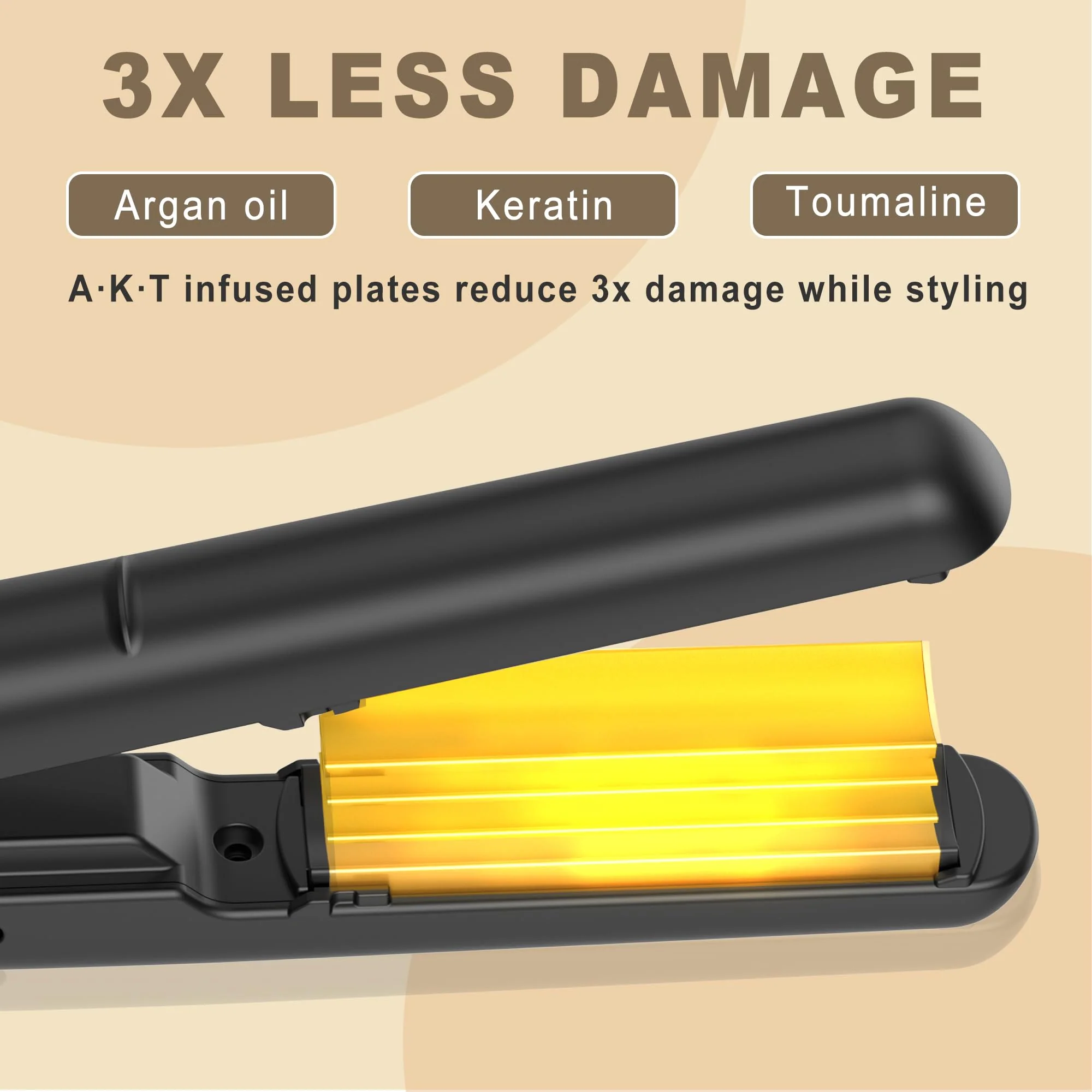 OKWRAP Mini Glätteisen, Glätteisen Klein mit Keramik-Technologie | Kompakt 17cm für kurzes Haar, Bärte und Pony & Reise | Doppelspannung (100-240V) - Image 3
