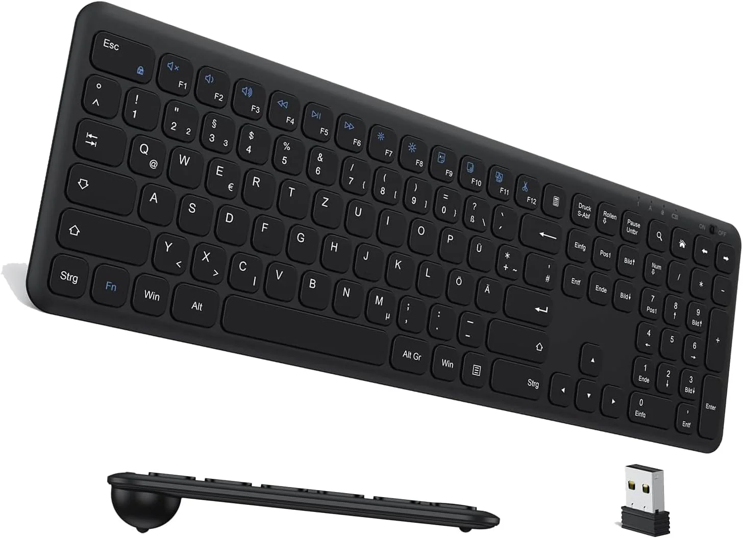 OMOTON Tastatur Kabellos, 2.4GHz Wireless Tastaturen für Windows 11/10/8/7/XP, Kompatibel mit PC, Computer - Image 2