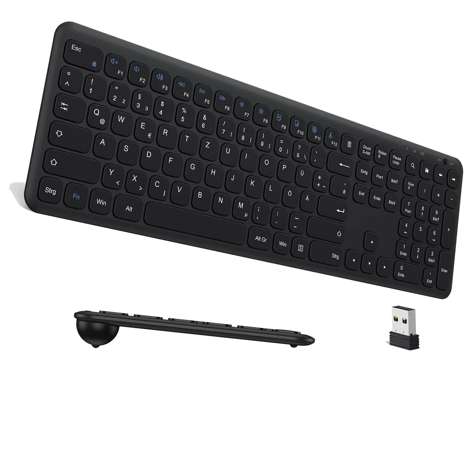 OMOTON Tastatur Kabellos, 2.4GHz Wireless Tastaturen für Windows 11/10/8/7/XP, Kompatibel mit PC, Computer - Image 4