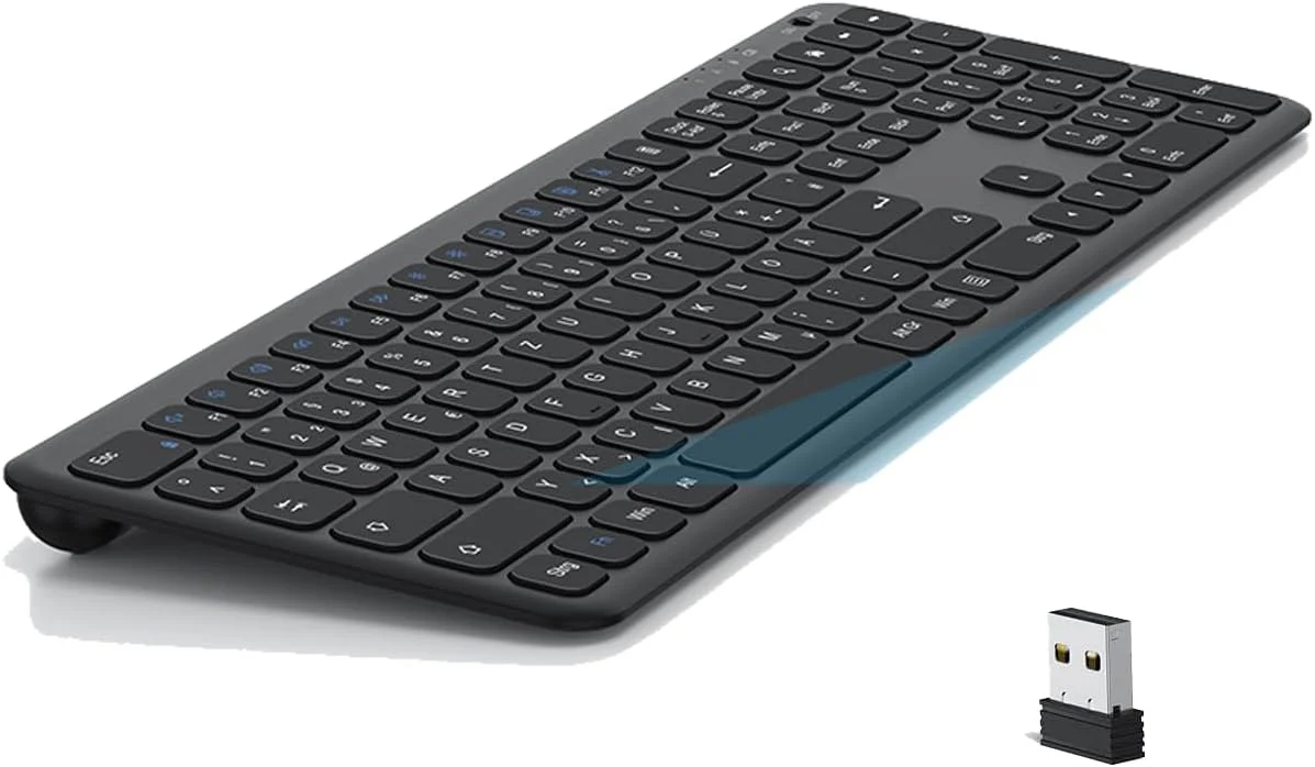 OMOTON Tastatur Kabellos, 2.4GHz Wireless Tastaturen für Windows 11/10/8/7/XP, Kompatibel mit PC, Computer, Notebook - Image 4