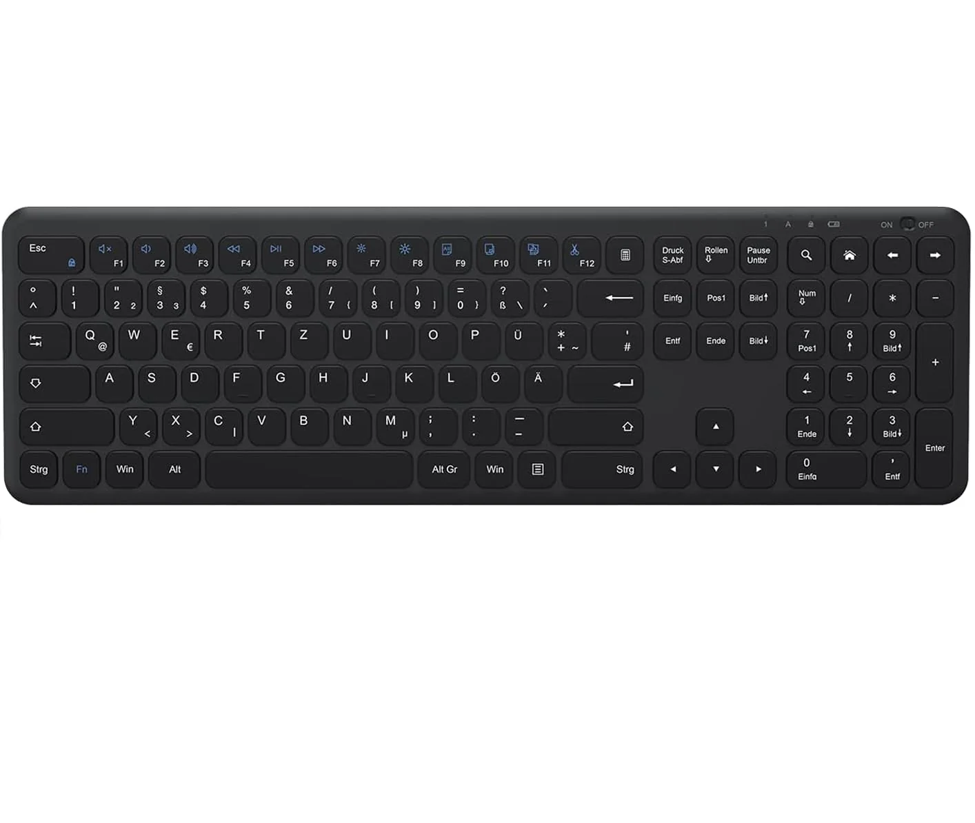 OMOTON Tastatur Kabellos, 2.4GHz Wireless Tastaturen für Windows 11/10, Kompatibel mit PC, Computer, Notebook, Laptop