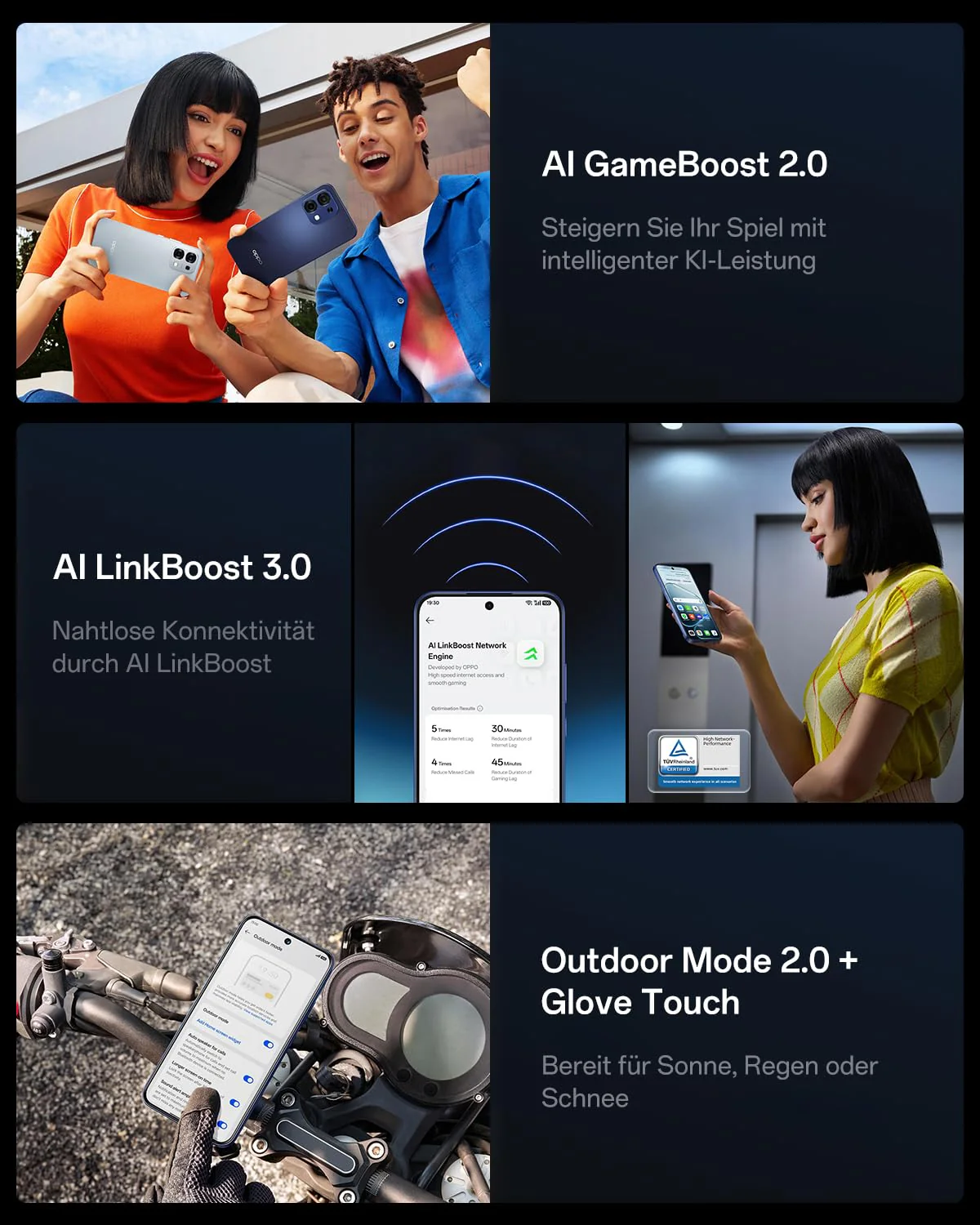 OPPO A6 Pro 5G 8+256GB, KI-Android-Smartphone (freigeschaltet), 6,57-Zoll 120Hz AMOLED-Display, 50+16-MP-KI-Kamera, 6500-mAh-Akku, IP69, Lunar Titanium (inkl. 80-W-SUPERVOOC-Ladegerät & Kopfhörer) - Image 3