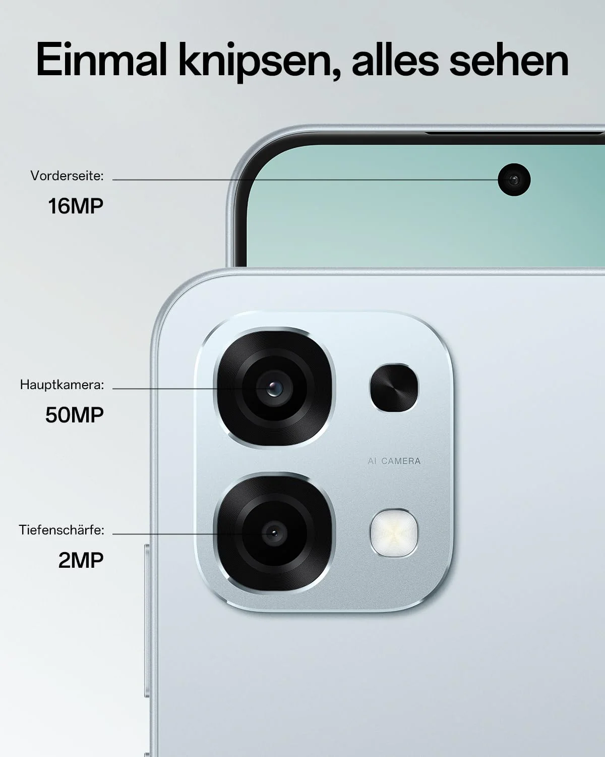 OPPO A6 Pro 5G 8+256GB, KI-Android-Smartphone (freigeschaltet), 6,57-Zoll 120Hz AMOLED-Display, 50+16-MP-KI-Kamera, 6500-mAh-Akku, IP69, Lunar Titanium (inkl. 80-W-SUPERVOOC-Ladegerät & Kopfhörer) - Image 6