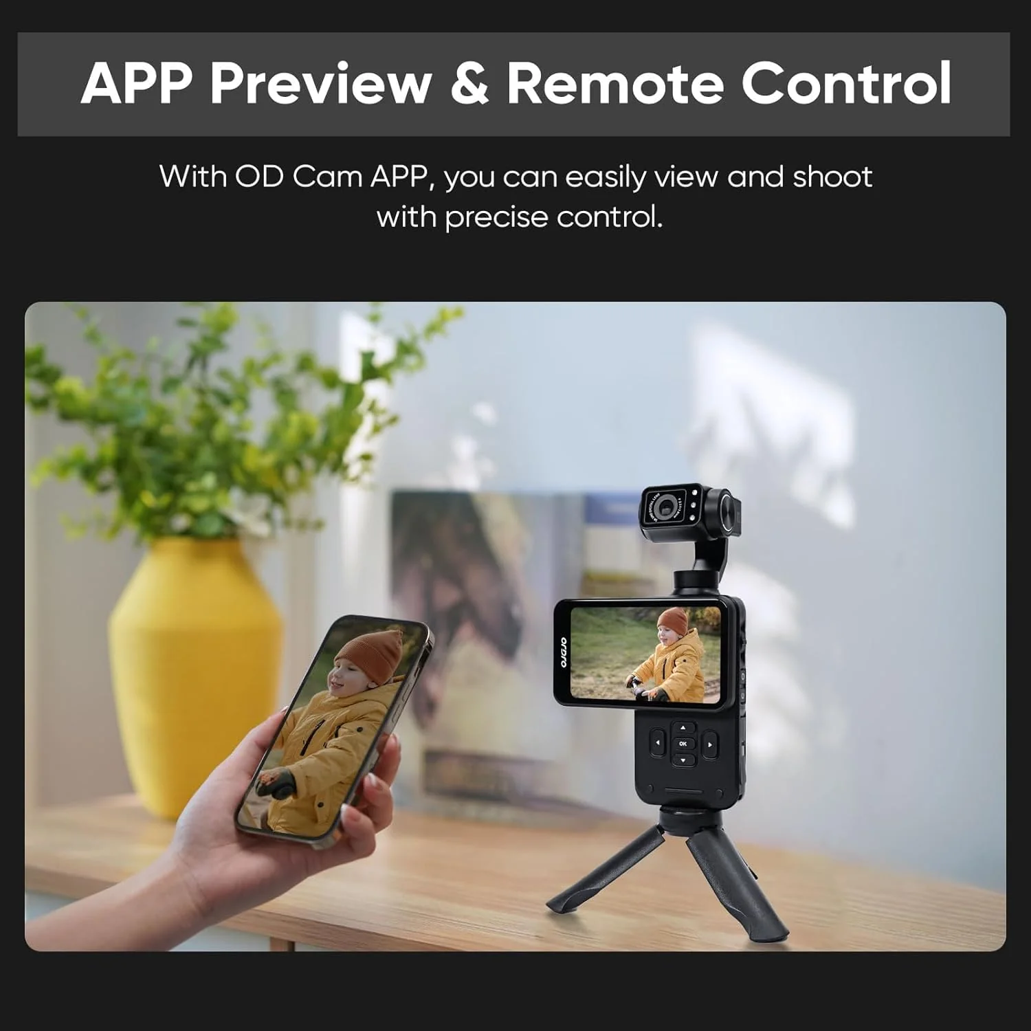 ORDRO M5 Handheld Set mit 3-Achsen-Stabilisierung, tragbare WiFi Vlog-Kamera mit IR-Nachtsicht, 120° Weitwinkel und Gesichtserkennung für YouTube - Image 5