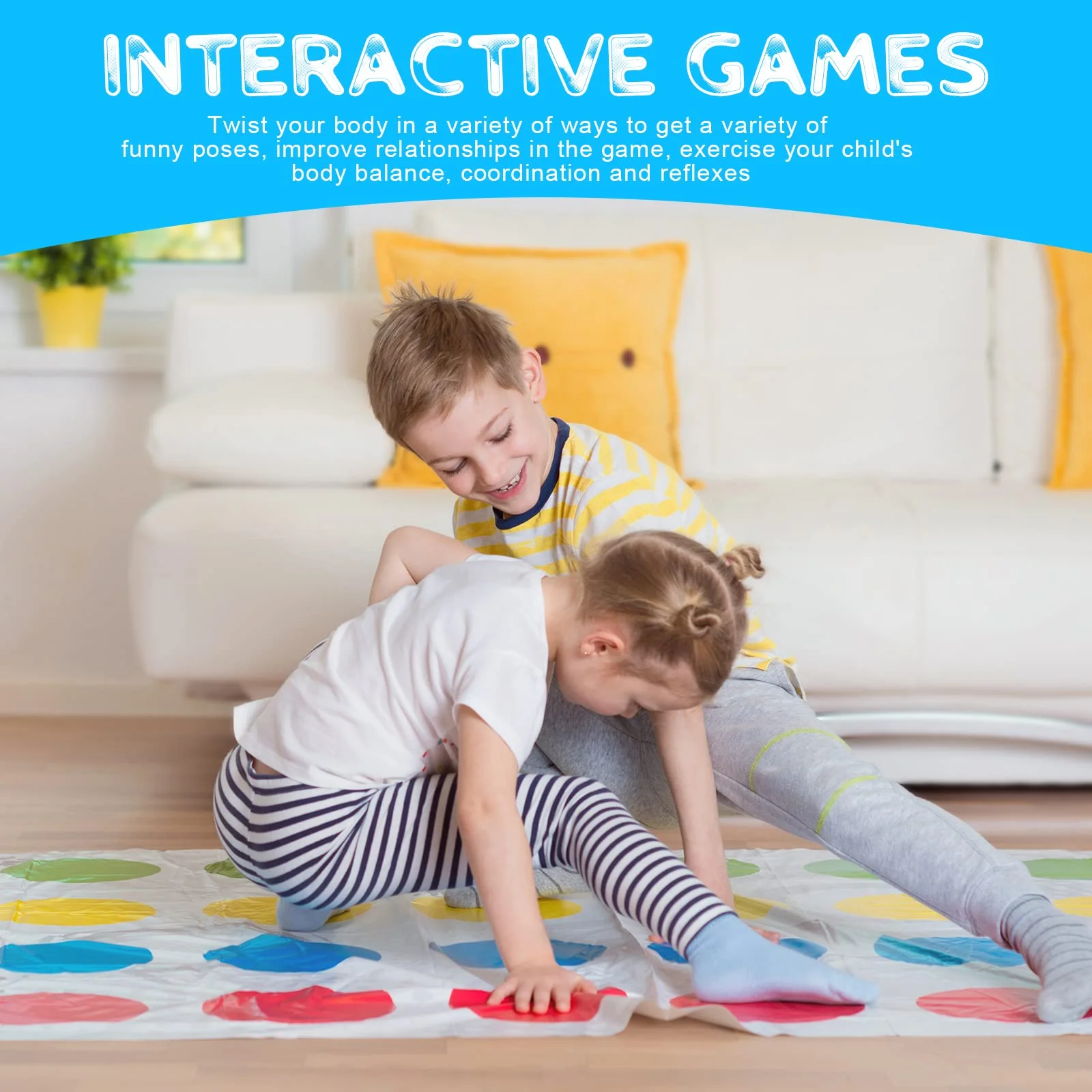 OSDUE Twister Spiel, Partyspiele, Twisting Spiele,Teamspiel, Lustige Spiele mit Spielmattefür die Familie Interaktion (Bodenspiele) - Image 6