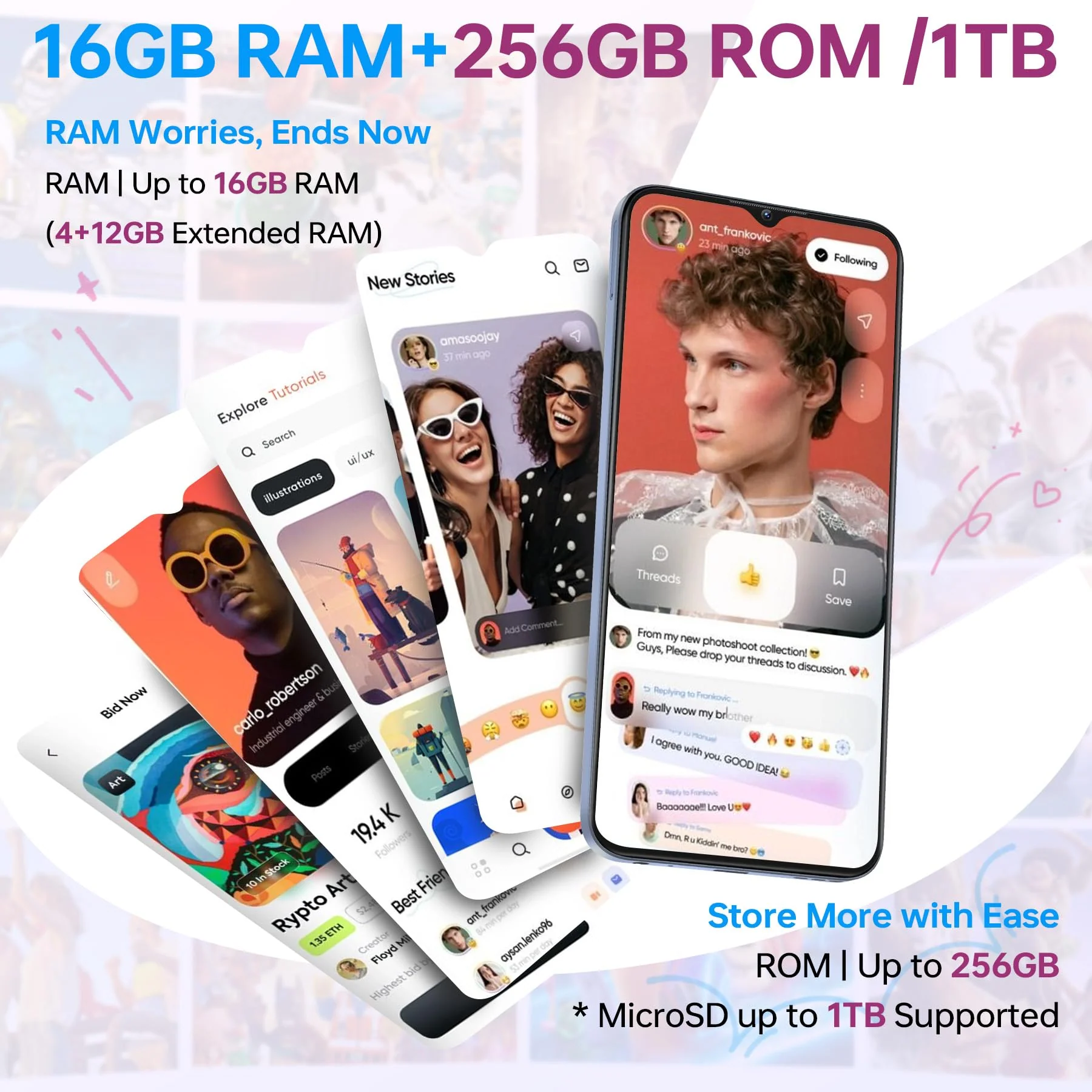 OUKITEL C1 Pro Smartphone Ohne Vertrag Android 15, 16GB+256GB/1TB Handy Ohne Vertrag, 5150mAh Smartphone Günstig, 6.52" HD+, 13MP Kamera Simlockfreie Handys, Gemini AI/Dual 4G SIM/3 Steckplatz - Image 7