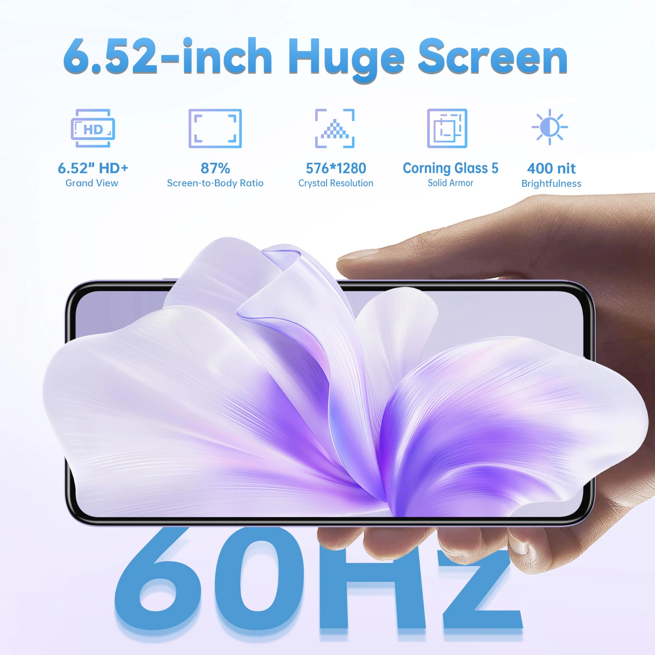 OUKITEL C57S Android 14 Smartphone Ohne Vertrag 4G - 8GB+64GB/128GB Handy Günstig, Octa Core, 6,52 Zoll HD+, 4300mAh Handy Ohne Vertrag, 4G Dreifache SLM Simlockfreie Handys 2 Jahre Garantie - Gold - Image 6