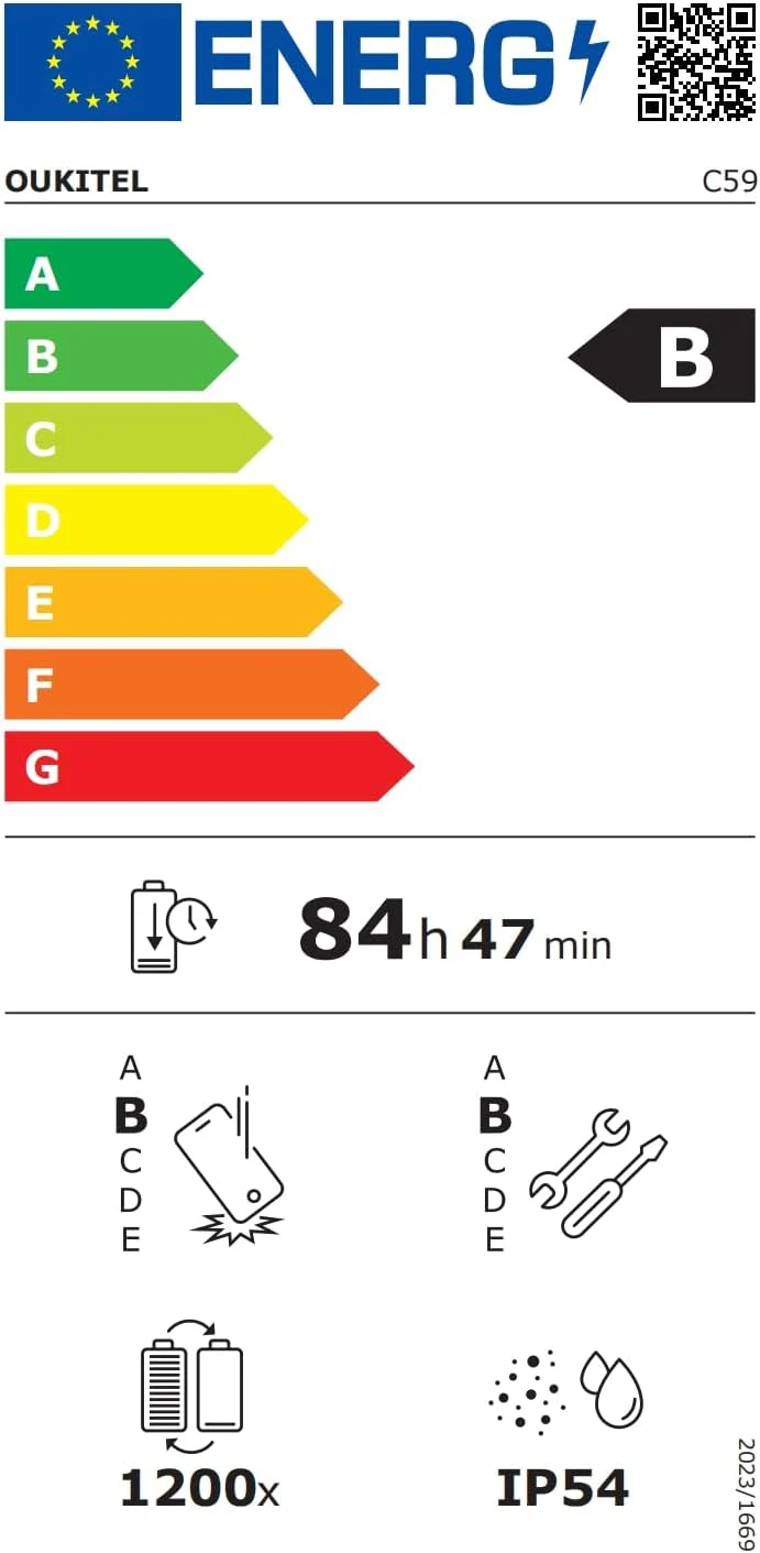 OUKITEL C59 Smartphone Ohne Vertrag Android 15, 10000mAh Handy Ohne Vertrag, 6.88 Zoll 90Hz Simlockfreie Handys, 16GB+128GB, 120LM Taschenlampe, 13MP+5MP Kamera, Dual 4G SIM/Fingerabdruck/OTG/Face ID - Image 3