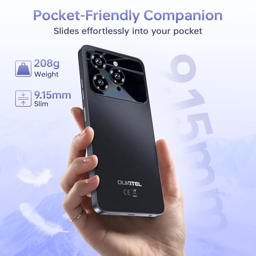 OUKITEL C6 5G Smartphone Ohne Vertrag, 24GB RAM+256GB/1TB ROM Handy Ohne Vertrag, 6.8'' HD+90Hz, 5150mAh, Android 15 Simlockfreie Handys, 50MP Kamera Smartphone, Dual 5G SIM/GPS/Face ID/Fingerabdruck - Image 3