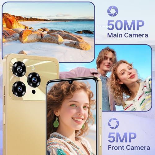 OUKITEL C6 5G Smartphone Ohne Vertrag, 24GB RAM+256GB/1TB ROM Handy Ohne Vertrag, 6.8'' HD+90Hz, 5150mAh, Android 15 Simlockfreie Handys, 50MP Kamera Smartphone, Dual 5G SIM/GPS/Face ID/Fingerabdruck - Image 6