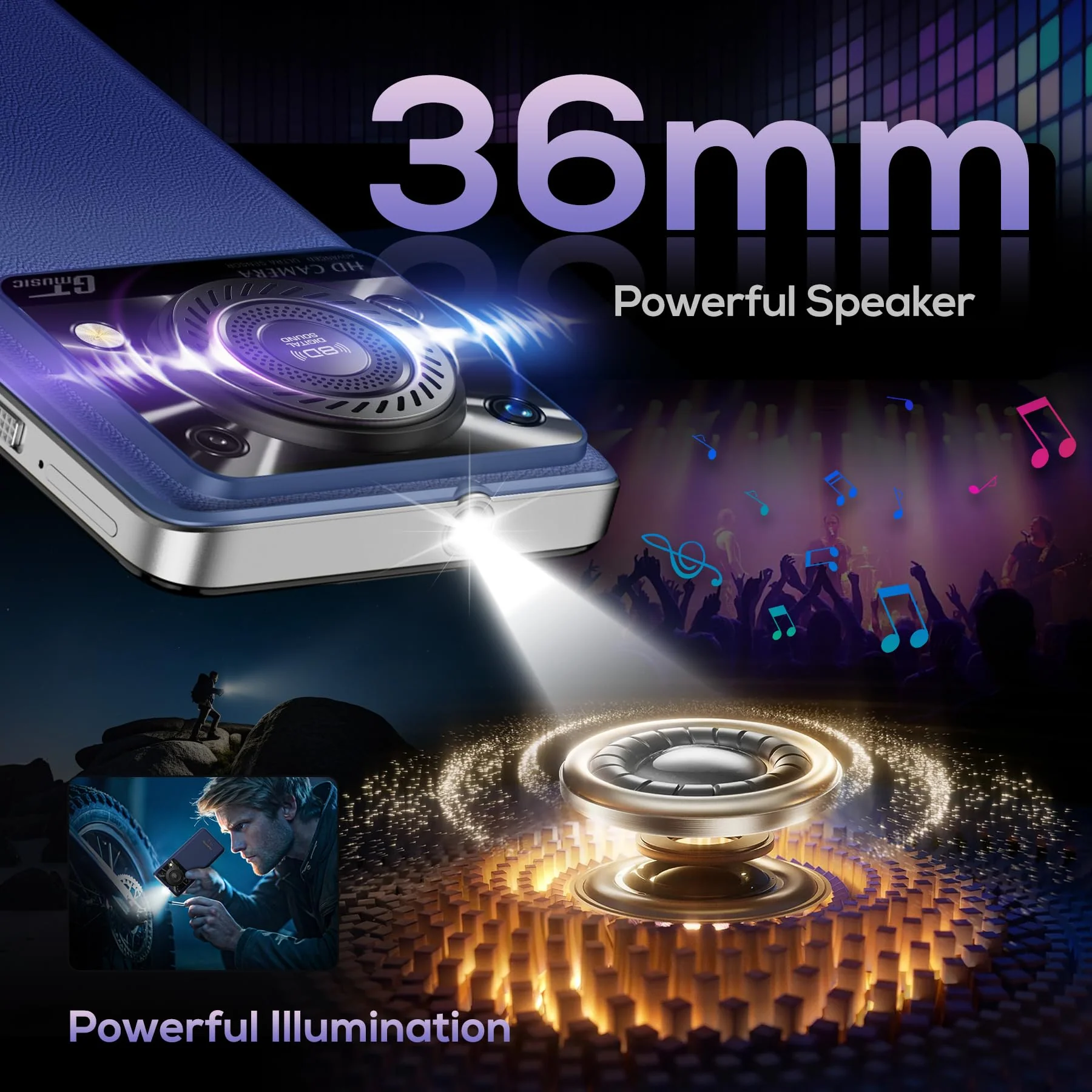 OUKITEL C60 Pro Handy Ohne Vertrag Android 15-24GB+256GB Smartphone Ohne Vertrag 10000mAh 6,88 Zoll 110dB Lautsprecher, 90Hz Display Günstig Handy, Dual SIM Simlockfreie Handys/13MP/NFC/GPS, Violett - Image 5