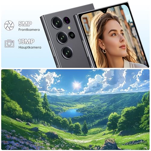 OUKITEL C61 Pro Smartphone Ohne Vertrag Android 15, 24GB+256GB/1TB Handy Ohne Vertrag, 6,88" HD+ Bildschirm Smartphone 5150mAh, 13MP+5MP, Dual SIM 4G Simlockfreie Handys, NFC/Fingerabdruck/Face ID/OTG - Image 2