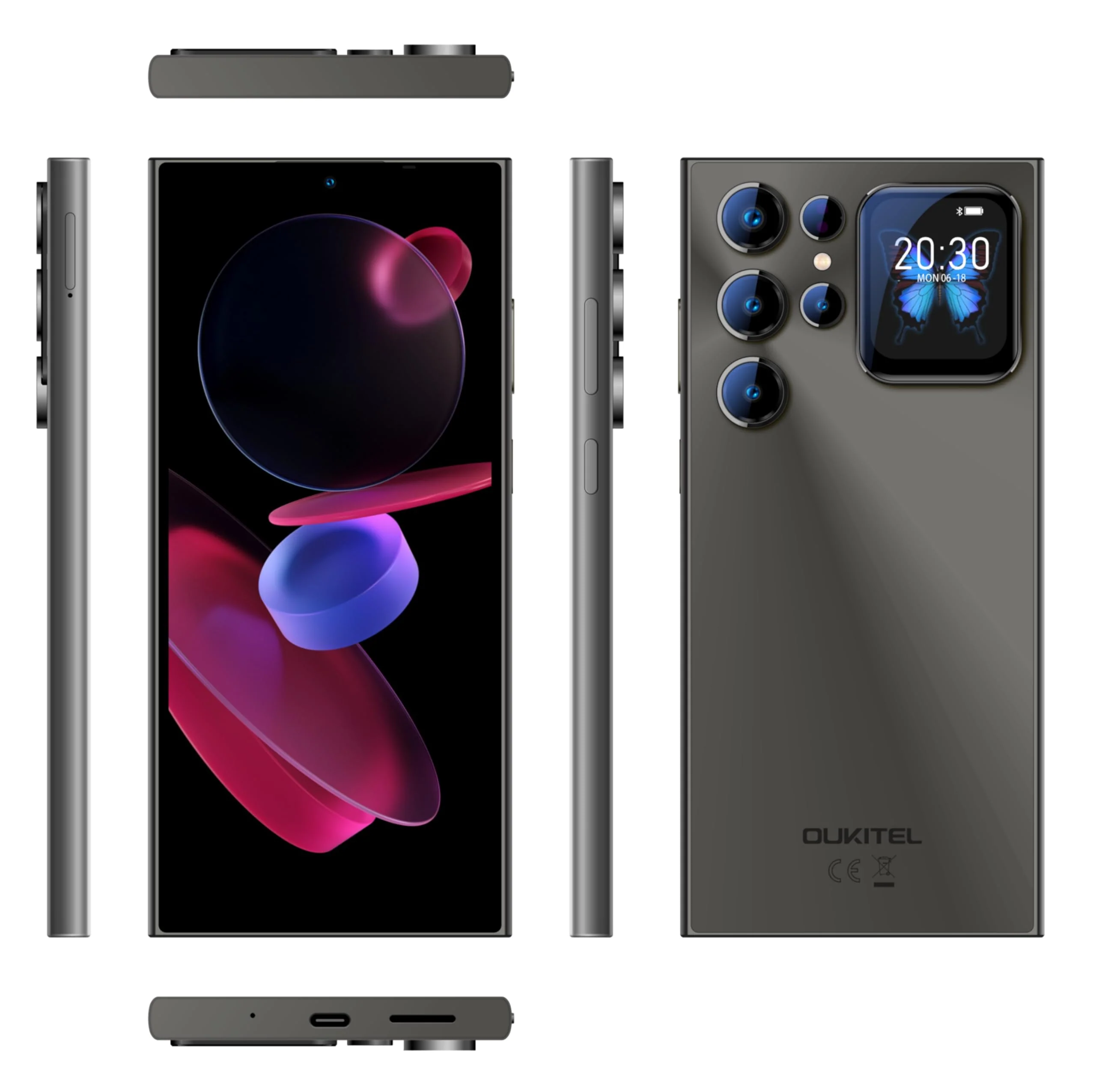 OUKITEL C62 Smartphone, Schwarz