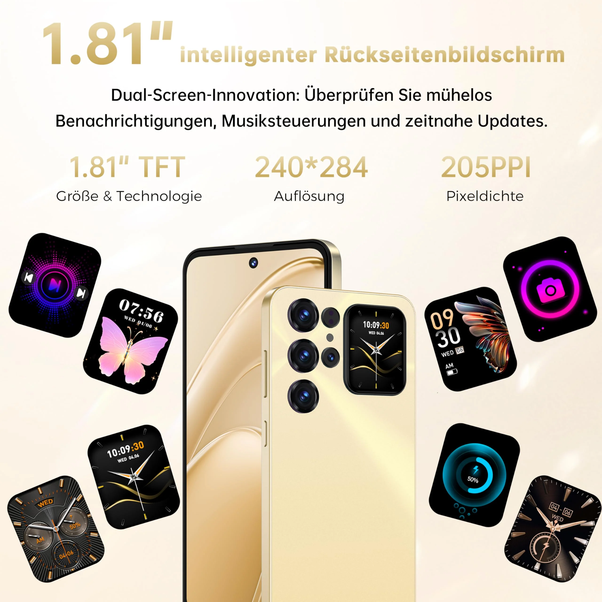 OUKITEL C68 Plus Handy Ohne Vertrag - 24GB+256GB 6000mAh Akku Smartphone Ohne Vertrag 64MP+8MP 7,2 Zoll 120Hz Display mit 1,81" Rückbildschirm Android 15 Simlockfreie Handys Dual SIM NFC/Face ID/BT5.0 - Image 5