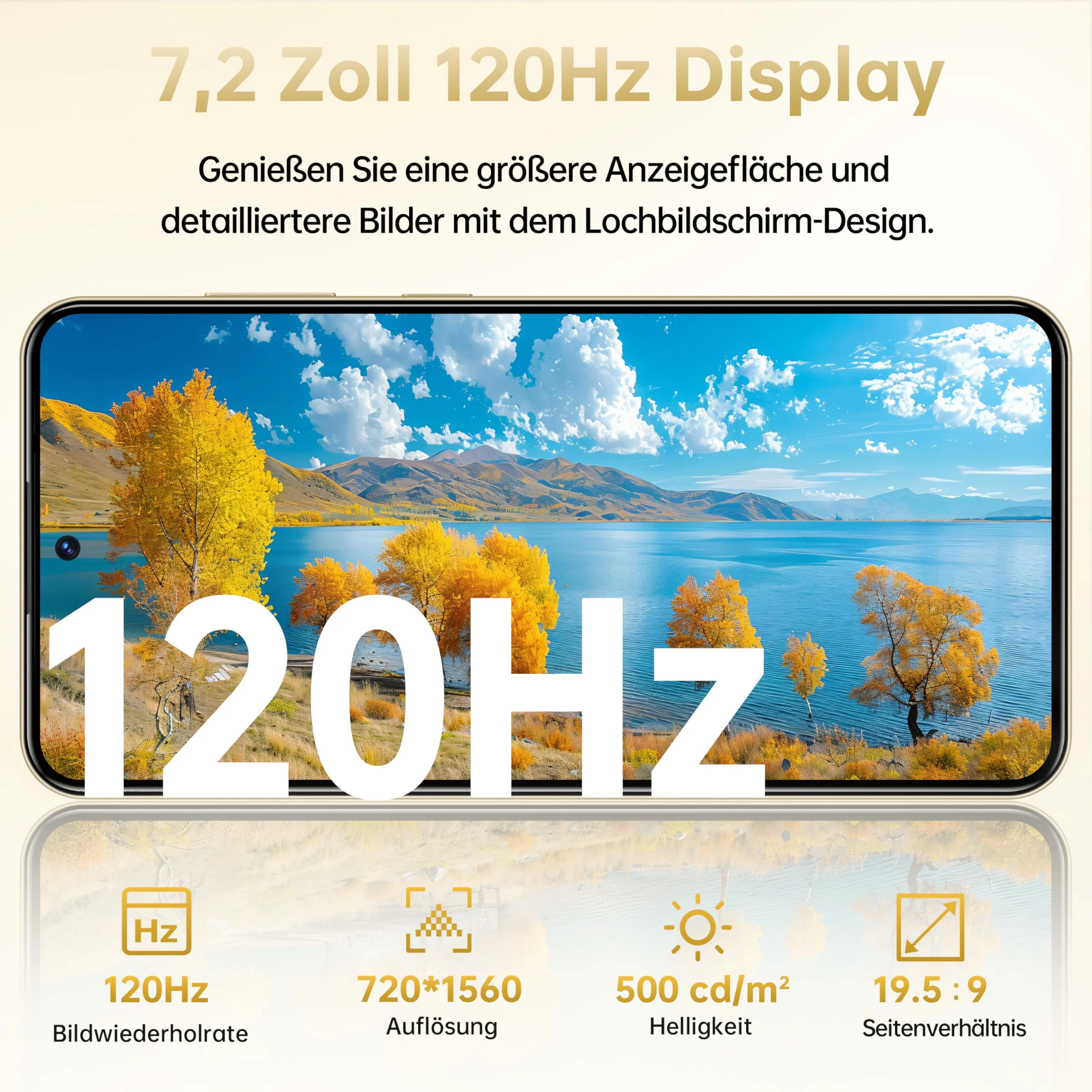 OUKITEL C68 Plus Smartphone Ohne Vertrag - 24GB+256GB 6000mAh Akku Handy Ohne Vertrag 64MP+8MP 7,2 Zoll 120Hz Display mit 1,81" Rückbildschirm Android 15 Simlockfreie Handys Dual SIM NFC/Face ID/BT5.0 - Image 8