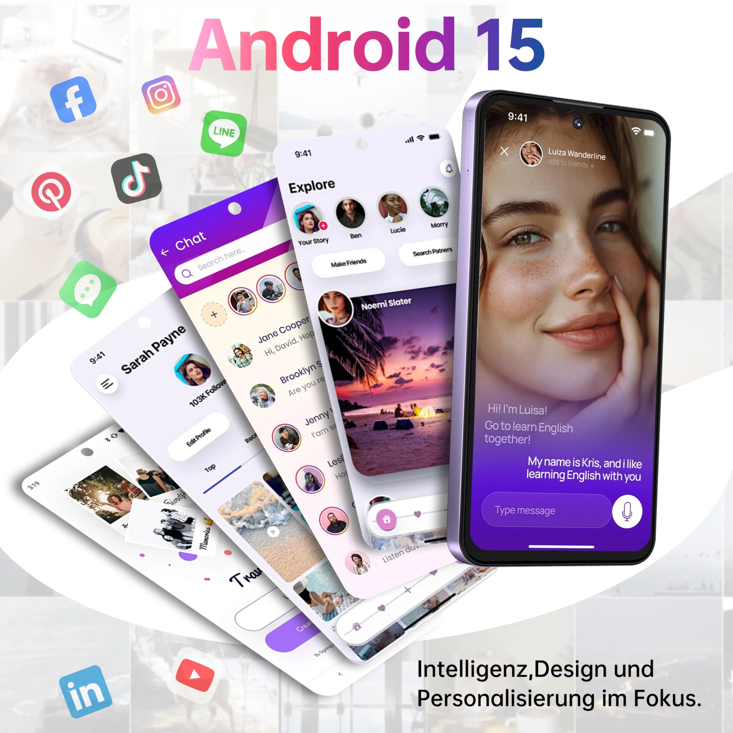 OUKITEL C69 Smartphone Ohne Vertrag - 7,2 Zoll 120Hz Display 6000mAh Akku Handy Ohne Vertrag 64MP+8MP 16GB+128GB/1TB Smartphone Android 15 Simlockfreie Handys Dual SIM 4G Face ID/OTG/GPS/Gold - Image 5