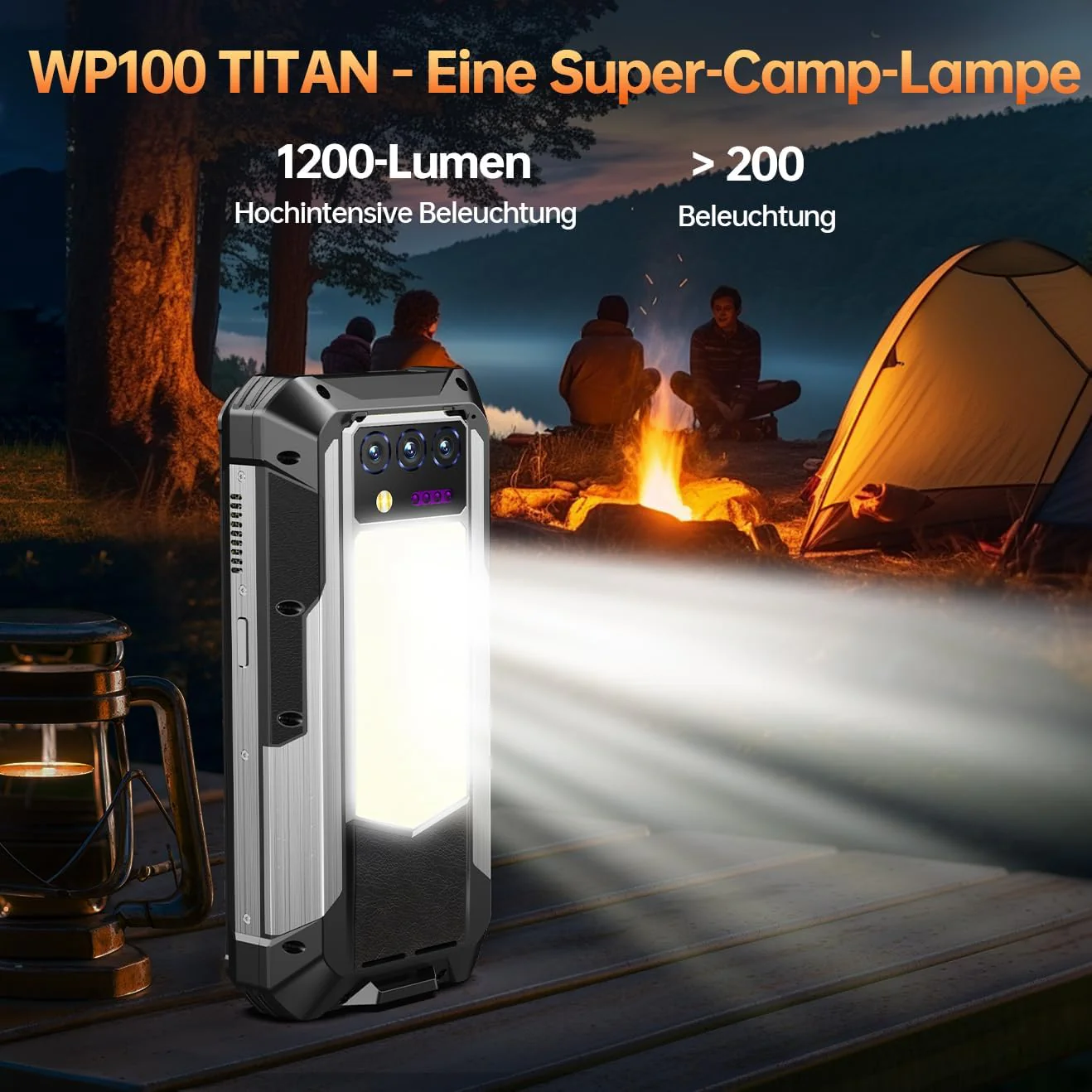 OUKITEL WP100 Titan Outdoor Handy 5G - 33000mAh Outdoor Smartphone mit 100 Lumen Projektor, 48GB RAM 512GB ROM 6,8" FHD+ Handy mit 1200 Lumen Campinglicht, 200MP+32MP+20MP Kamera, NFC/GPS/IP68/IP69K - Image 7