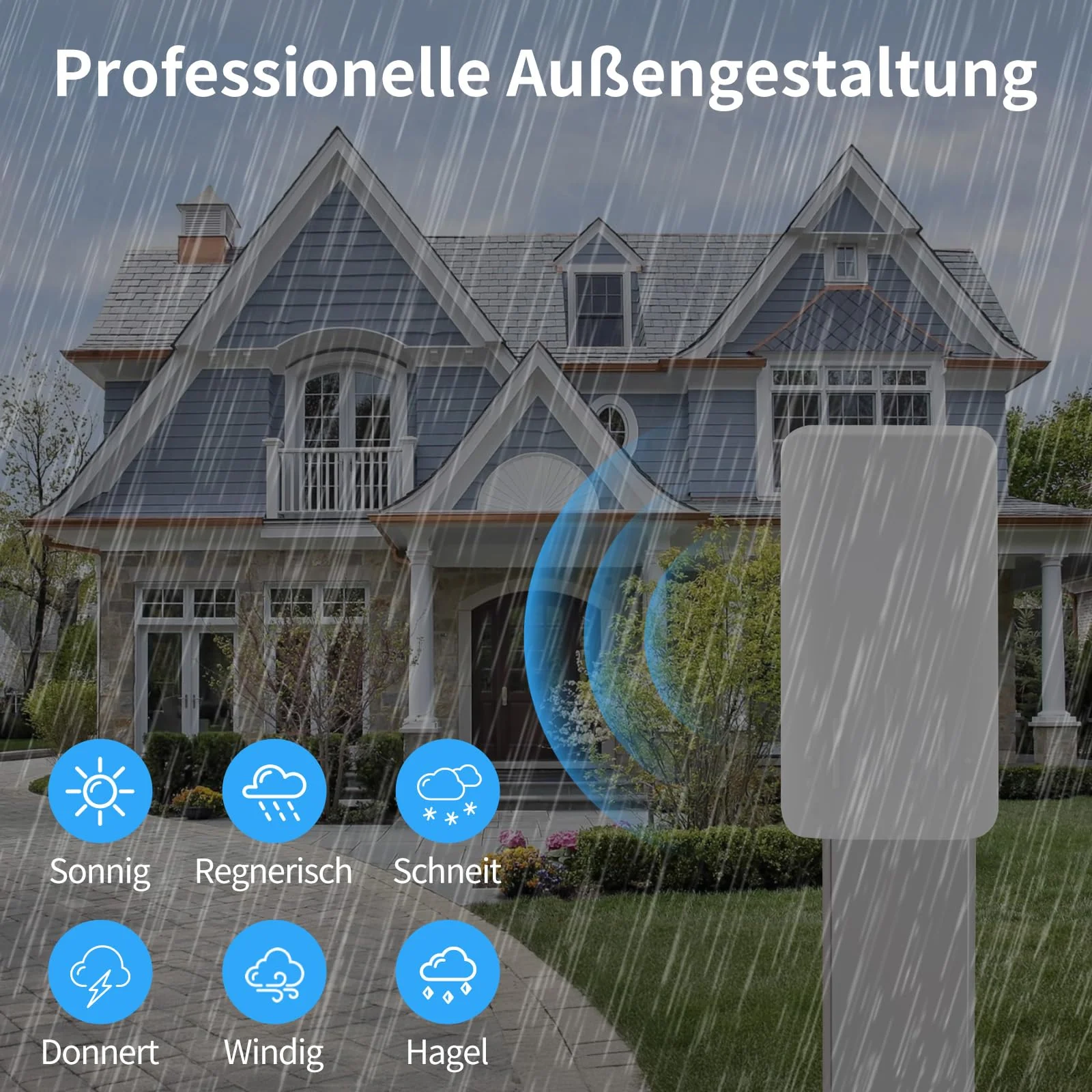 Outdoor WLAN Verstärker Wetterfester, IP65 Regenfest und Staubdicht WiFi Repeatermit AP Modus, 2.4Ghz 300 Mbit/s WiFi Expander,Eingebaute versteckte Antenne, Arbeitstemperatur -40℃—70℃，weiß - Image 2