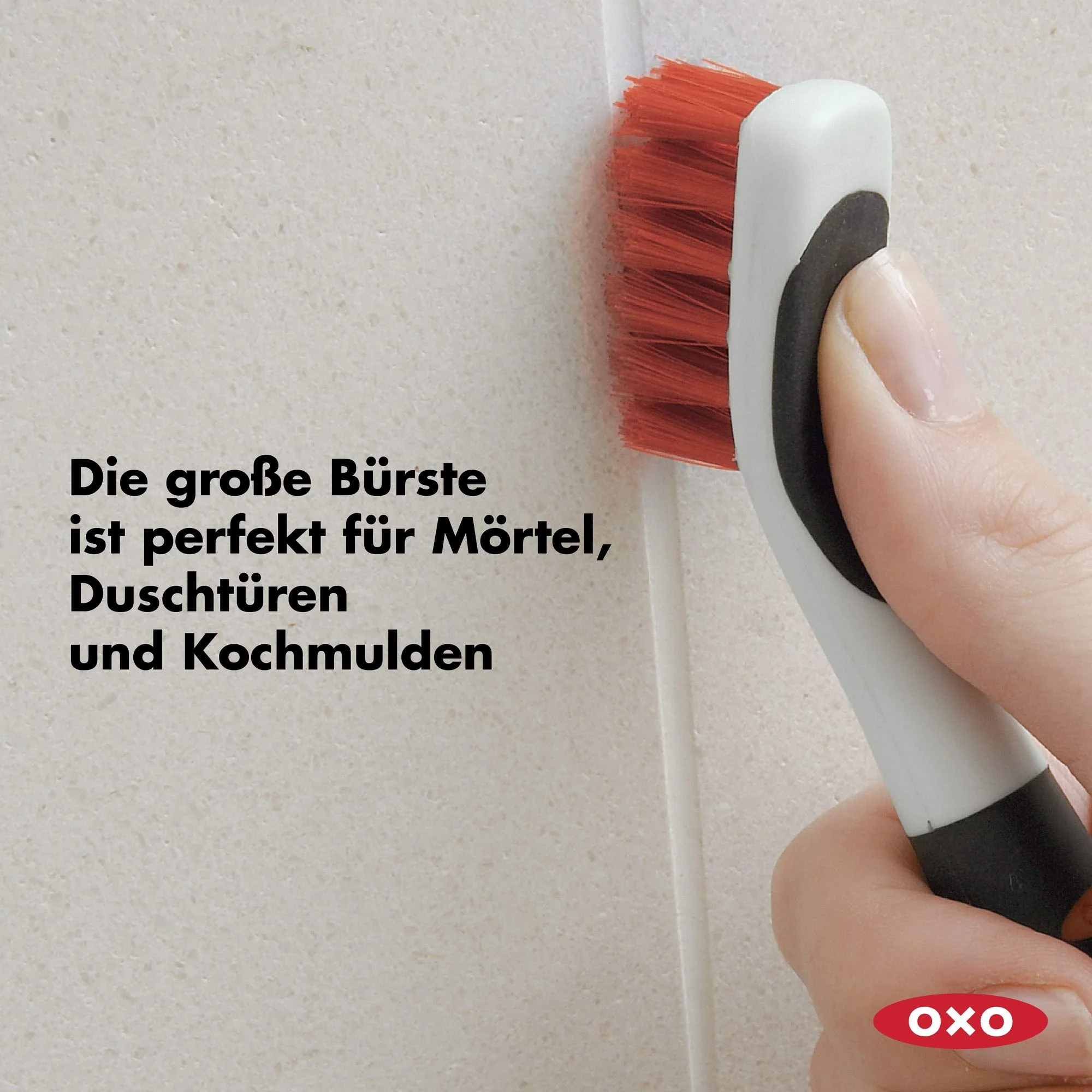 OXO Good Grips Bürsten-Putzset zur Tiefenreinigung – orange - Image 6