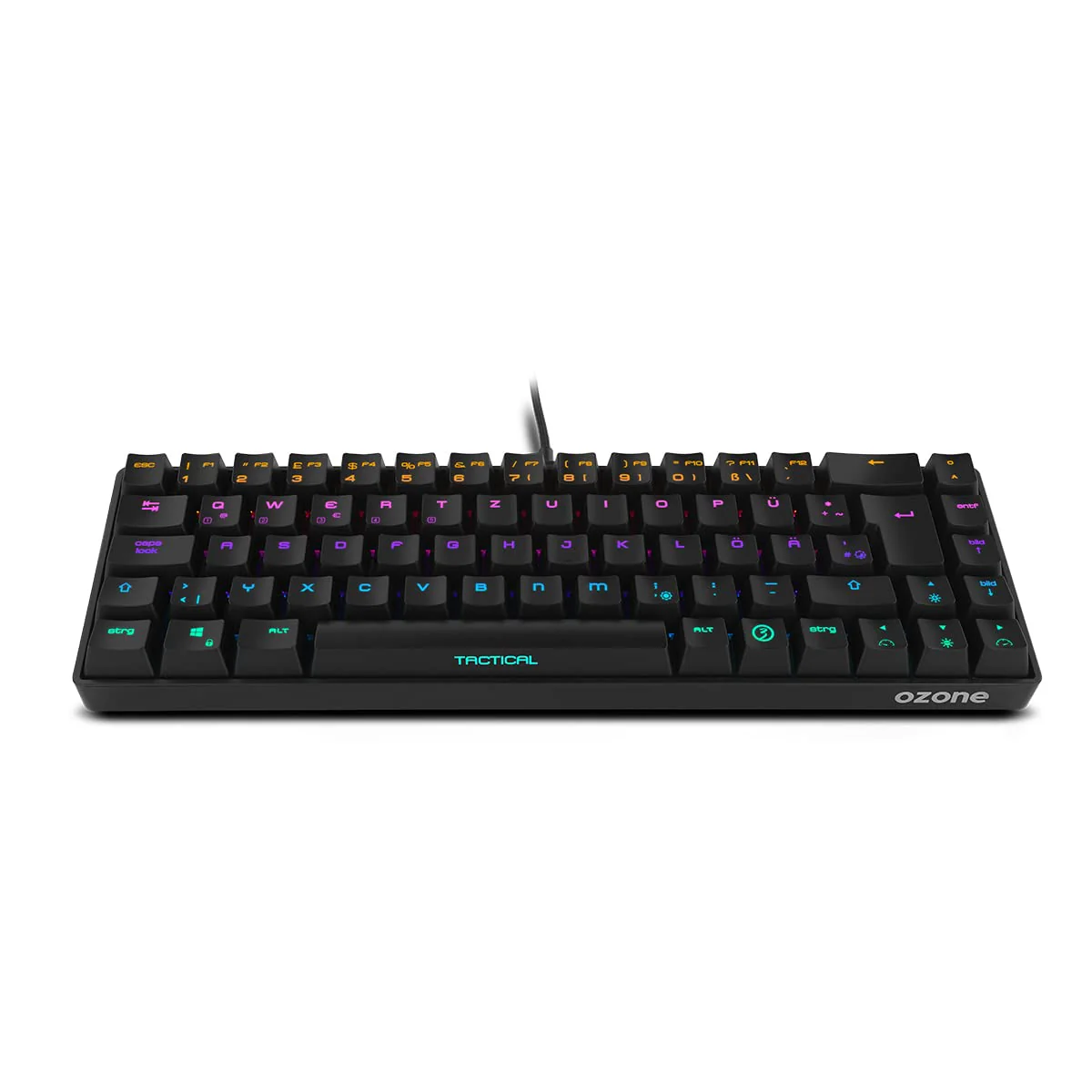 Ozone Gaming Mini Tactical Keyboard -OZTACTICALDE- Mechanische Tastatur ohne Ziffernblock, Bluetooth, Outemu Red Switches, RGB LED Beleuchtung, leise, DE Layout, Schwarz - Image 6