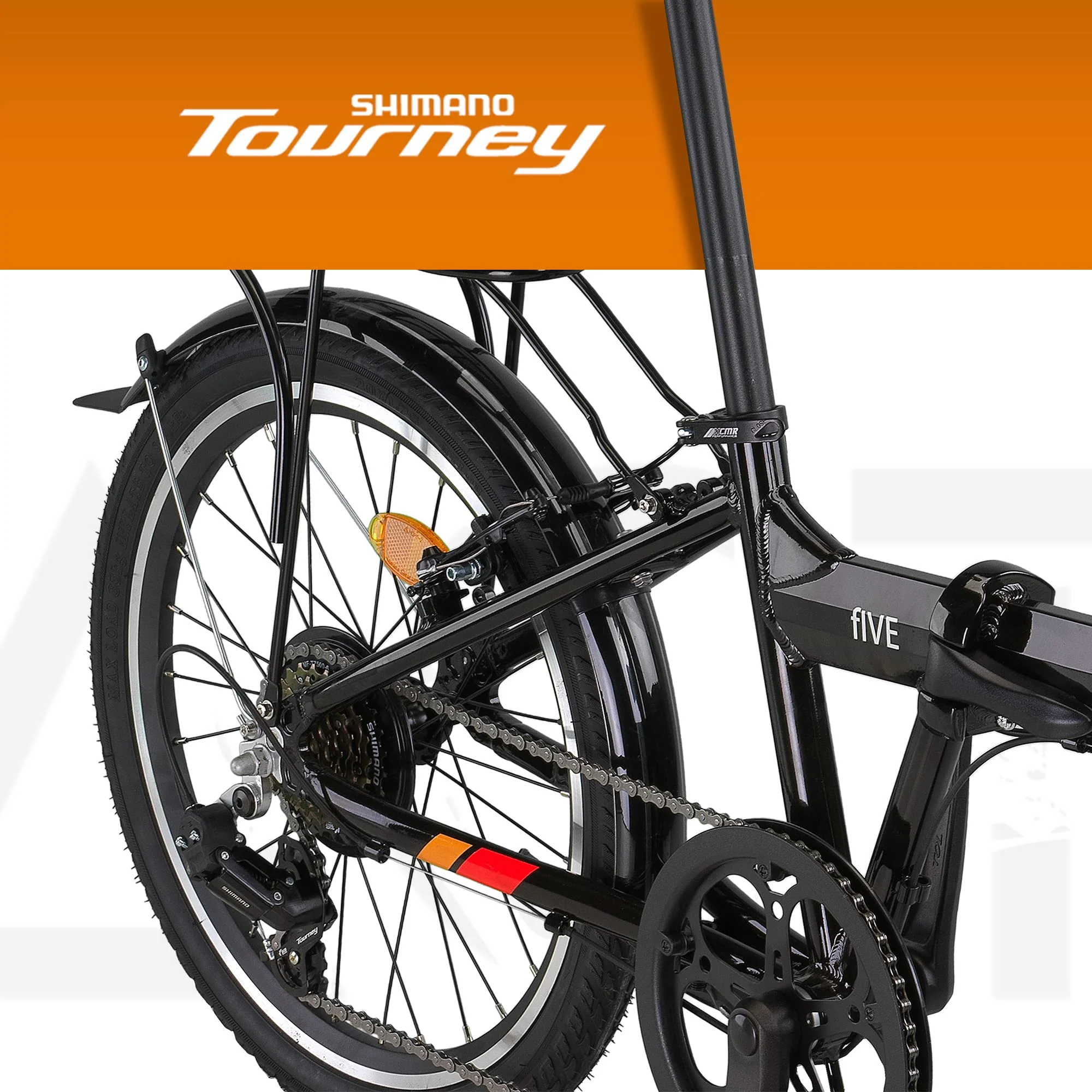 PACTO Five - Hollandrad Hochwertiges Klappfahrrad 27cm Aluminiumrahmen Bike 20 Zoll Aluminiumräder Bicycle, 6 Speed Shimano Gänge Faltrad Klapprad Fahrrad Klappfahrrad Für Erwachsene - Image 5