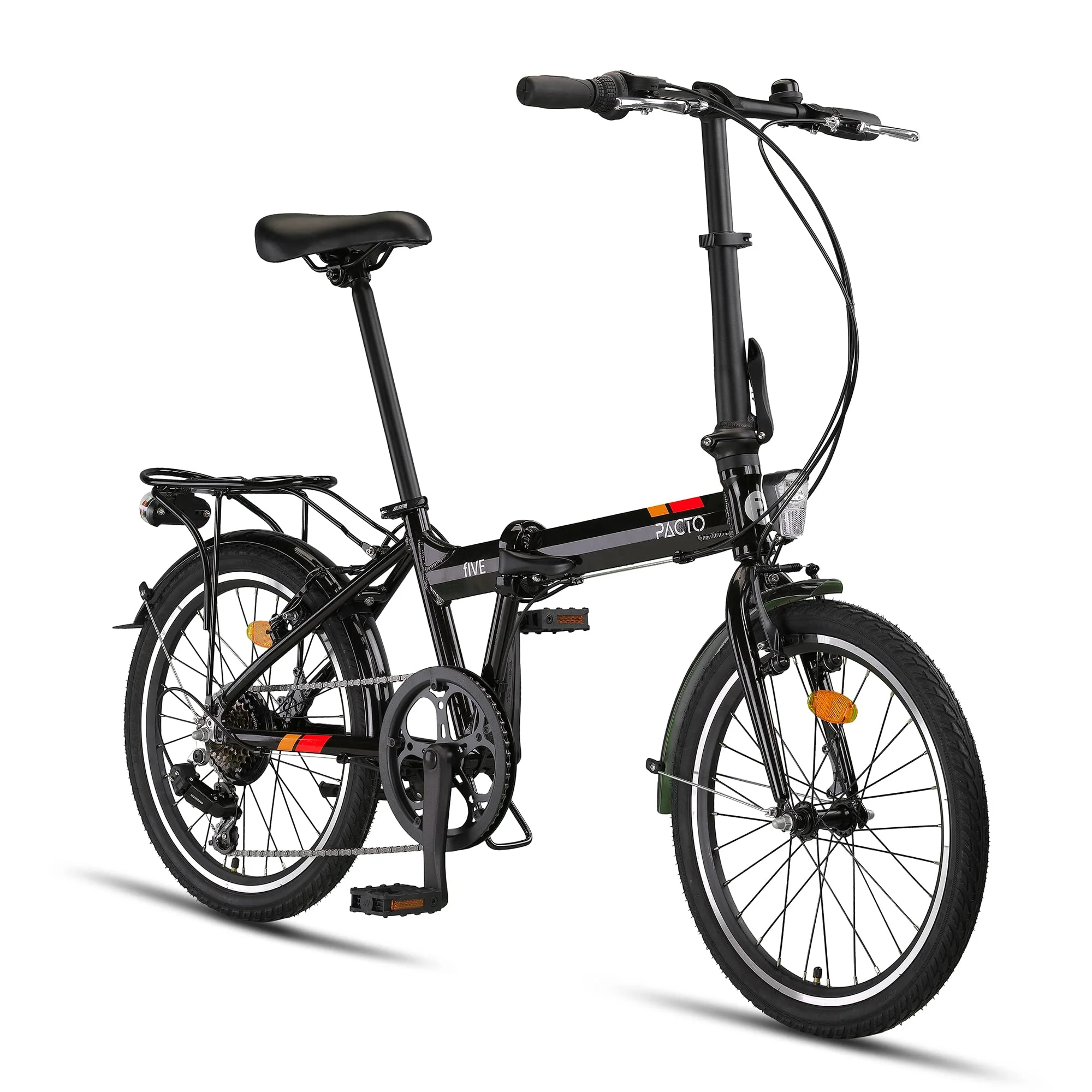PACTO Five - Hollandrad Hochwertiges Klappfahrrad 27cm Aluminiumrahmen Bike 20 Zoll Aluminiumräder Bicycle, 6 Speed Shimano Gänge Faltrad Klapprad Fahrrad Klappfahrrad Für Erwachsene - Image 7