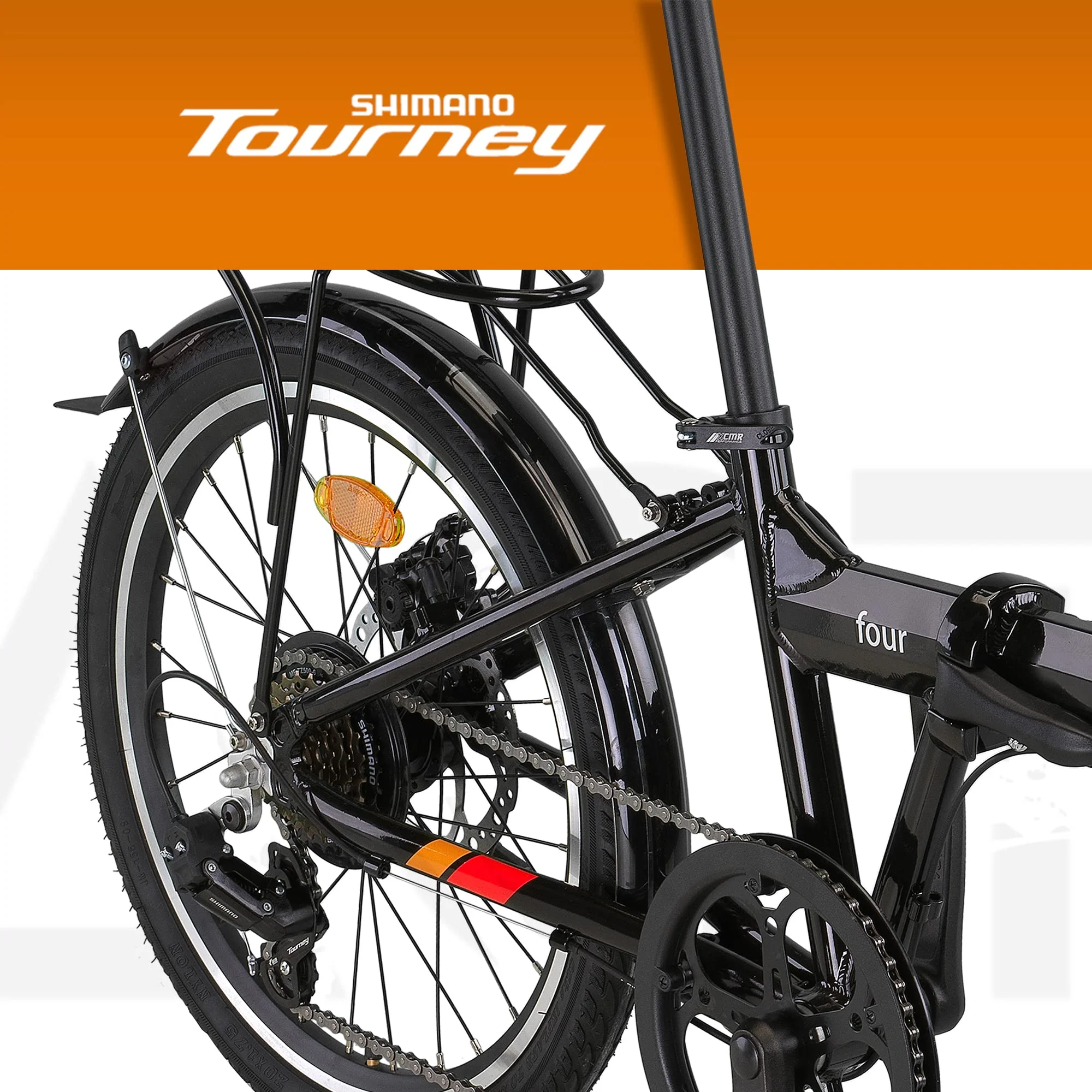 PACTO Four - Hollandrad Hochwertiges Klappfahrrad 27cm Aluminiumrahmen Bike 20 Zoll Aluminiumräder Bicycle, 6 Speed Shimano Gänge Faltrad Klapprad Fahrrad Klappfahrrad Für Erwachsen - Image 2