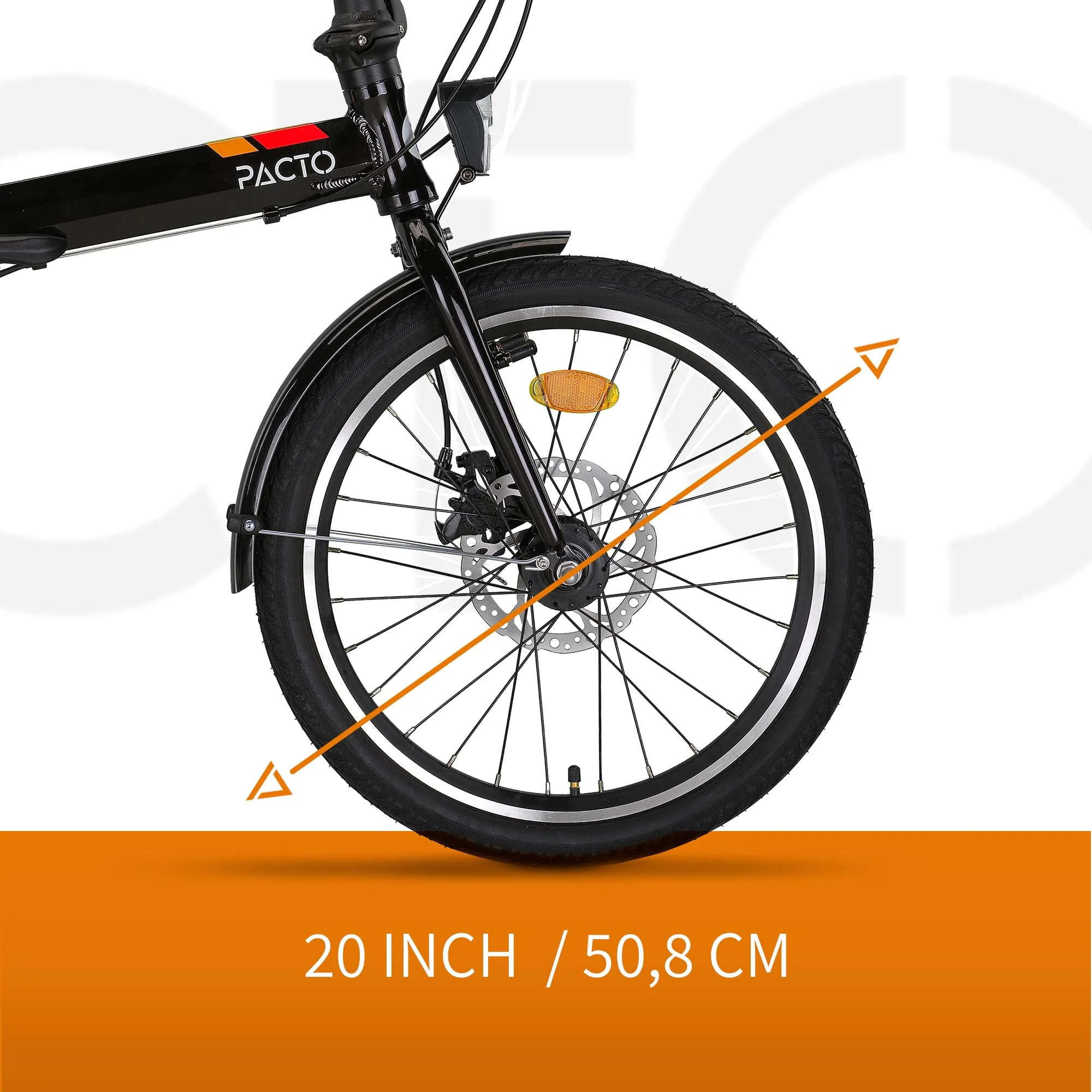 PACTO Four - Hollandrad Hochwertiges Klappfahrrad 27cm Aluminiumrahmen Bike 20 Zoll Aluminiumräder Bicycle, 6 Speed Shimano Gänge Faltrad Klapprad Fahrrad Klappfahrrad Für Erwachsen - Image 7