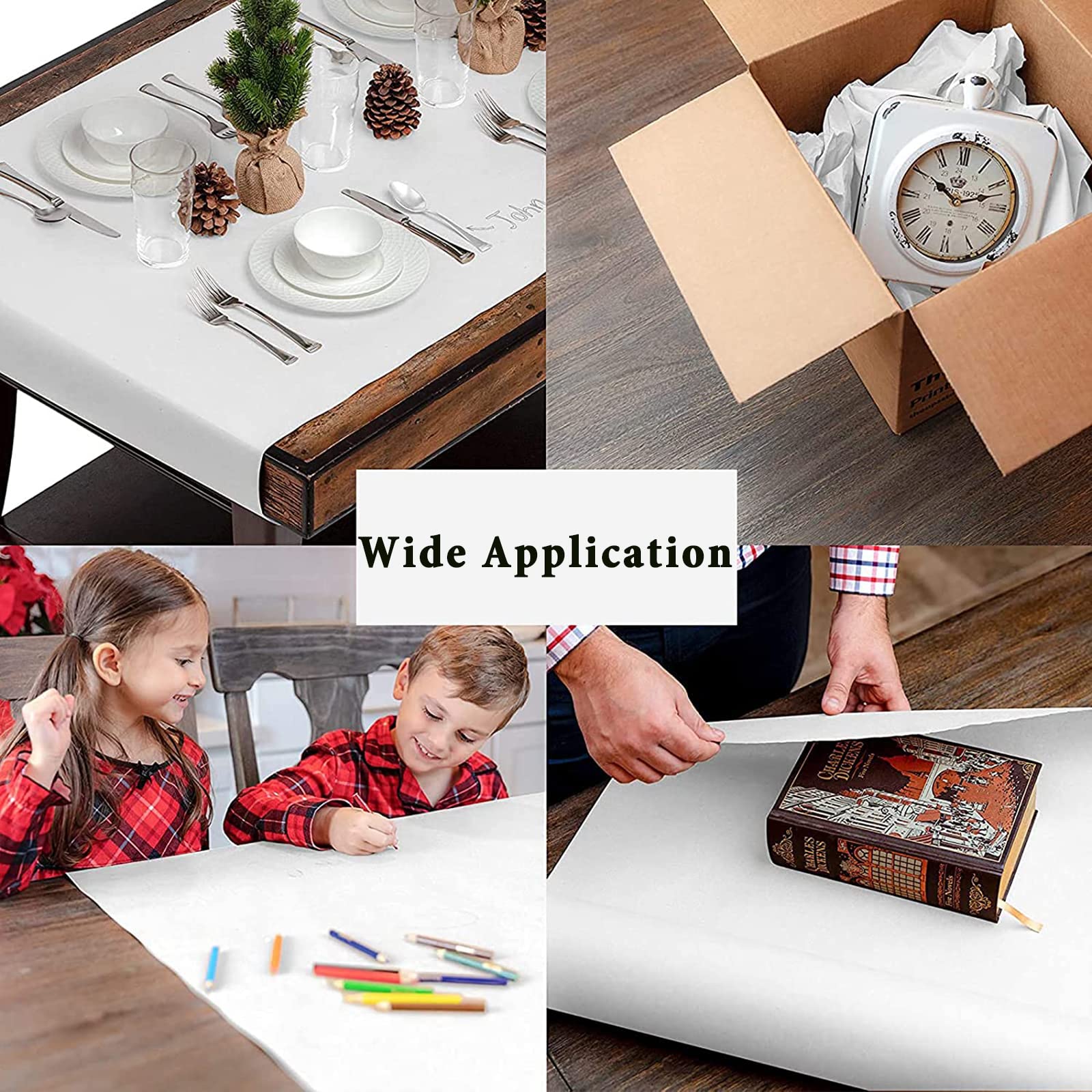 PALUDO Zeichenpapier Rolle, 30 cm x 15m Weiße Papierrolle 70 g/m, Malpapier Rolle Kinder, Skizzenpapier Skizzenrolle für Kinder Staffeleipapier Wandkunst Skizzieren Basteln Zeichnen Geschenkpapier - Image 2