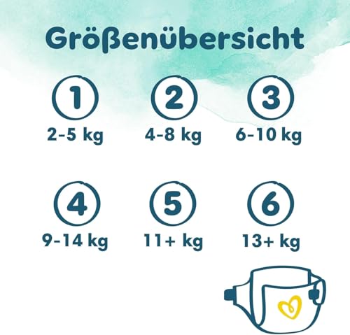 Pampers Baby Windeln Größe 4 (9-14 kg) Harmonie, MONATSBOX, Sanfter Hautschutz Und Pflanzenbasierte Inhaltsstoffe, 174 Stück - Image 3