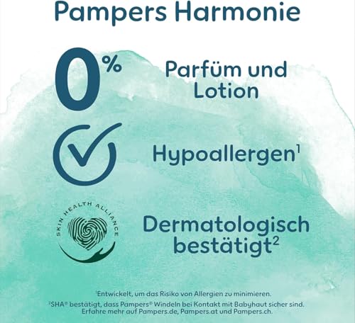 Pampers Baby Windeln Größe 4 (9-14 kg) Harmonie, MONATSBOX, Sanfter Hautschutz Und Pflanzenbasierte Inhaltsstoffe, 174 Stück - Image 6