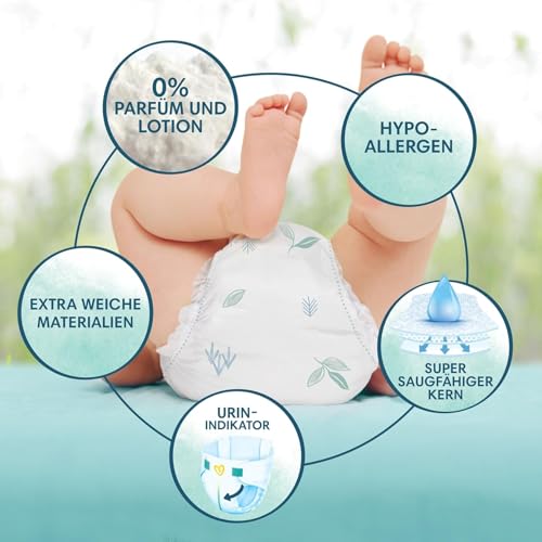 Pampers Baby Windeln Größe 4 (9-14 kg) Harmonie, MONATSBOX, Sanfter Hautschutz Und Pflanzenbasierte Inhaltsstoffe, 174 Stück - Image 8