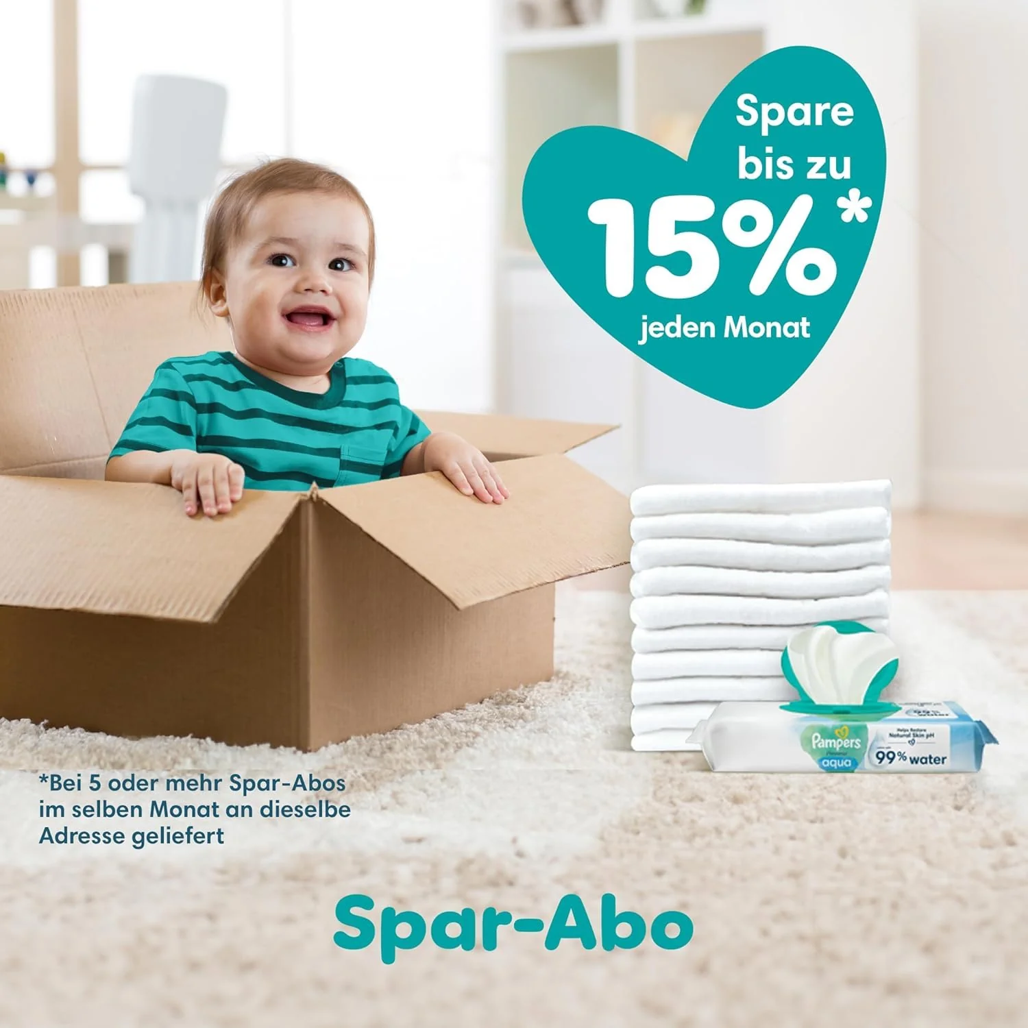 Pampers Fresh Clean Feuchttücher 1 Packungen mit 52 Stück - 624 Feuchttücher, milder Duft, auch für Hände und Gesicht geeignet - Image 3