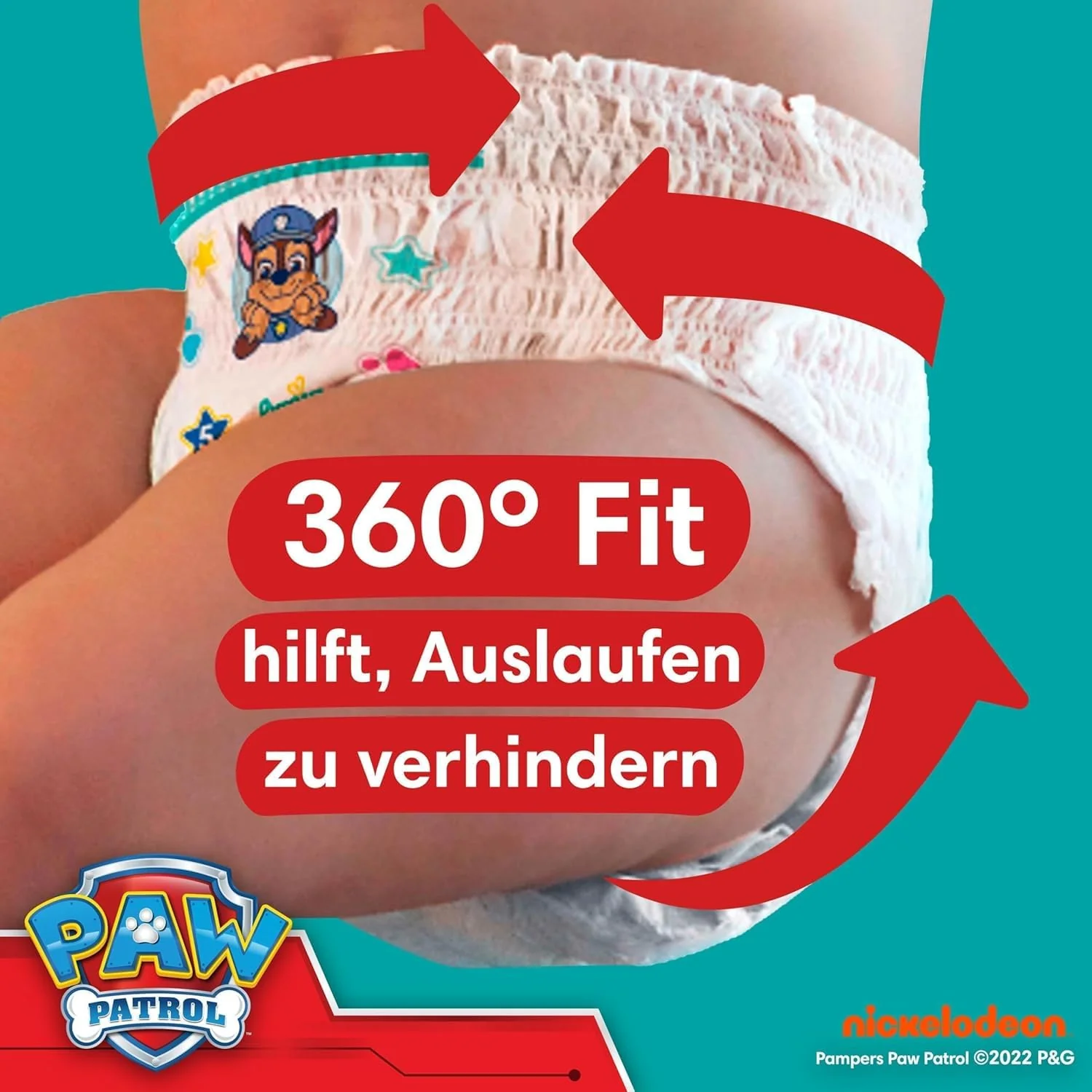 Pampers Windeln Paw Patrol Pants Größe 6 (14-19kg) Baby-Dry, Extra Large mit Stop- und Schutz Täschchen, MONATSBOX, 138 Höschenwindeln - Image 9